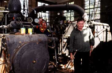 Donald Spurgeon with steam driven pumps