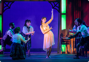 Students performing in a play.