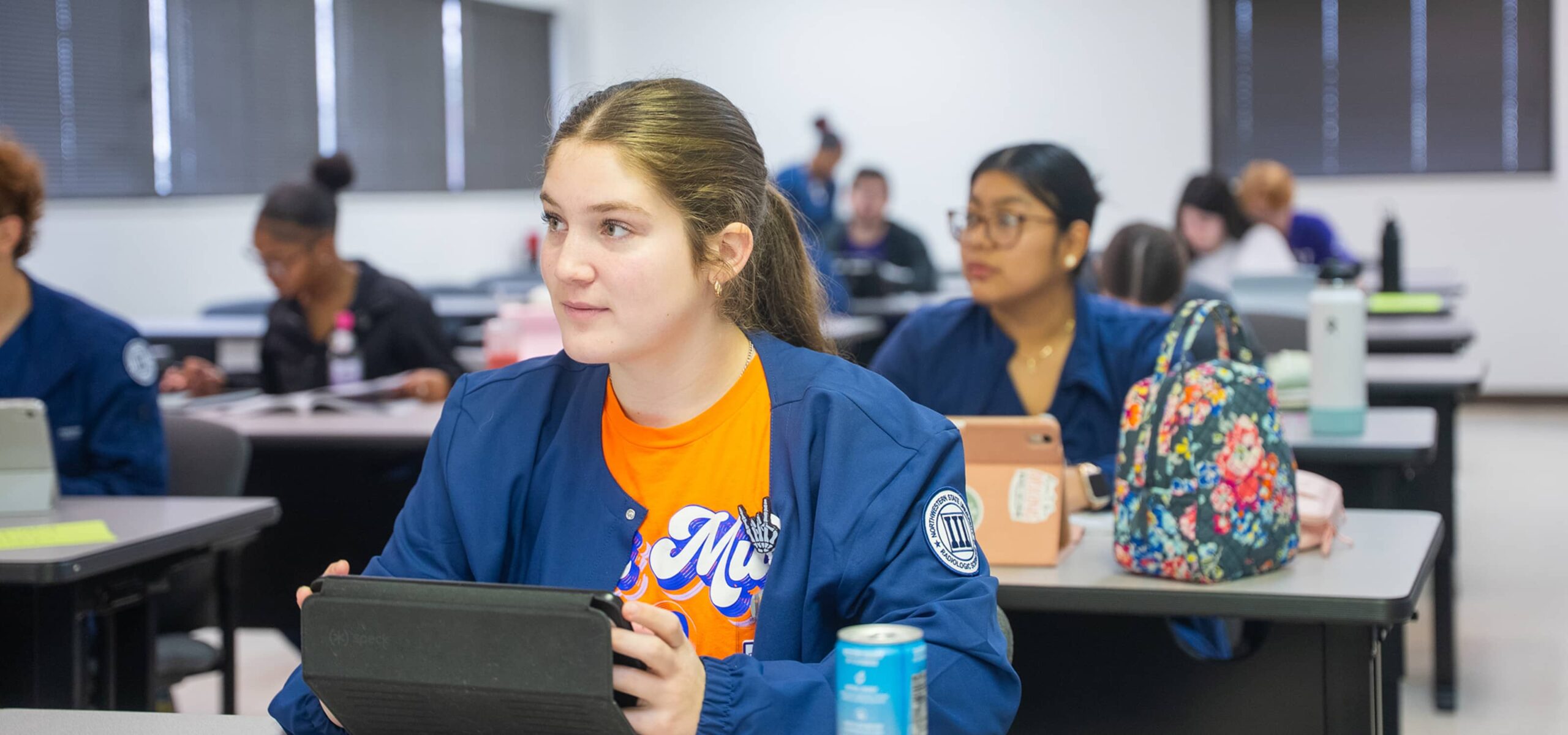 Nursing student in class