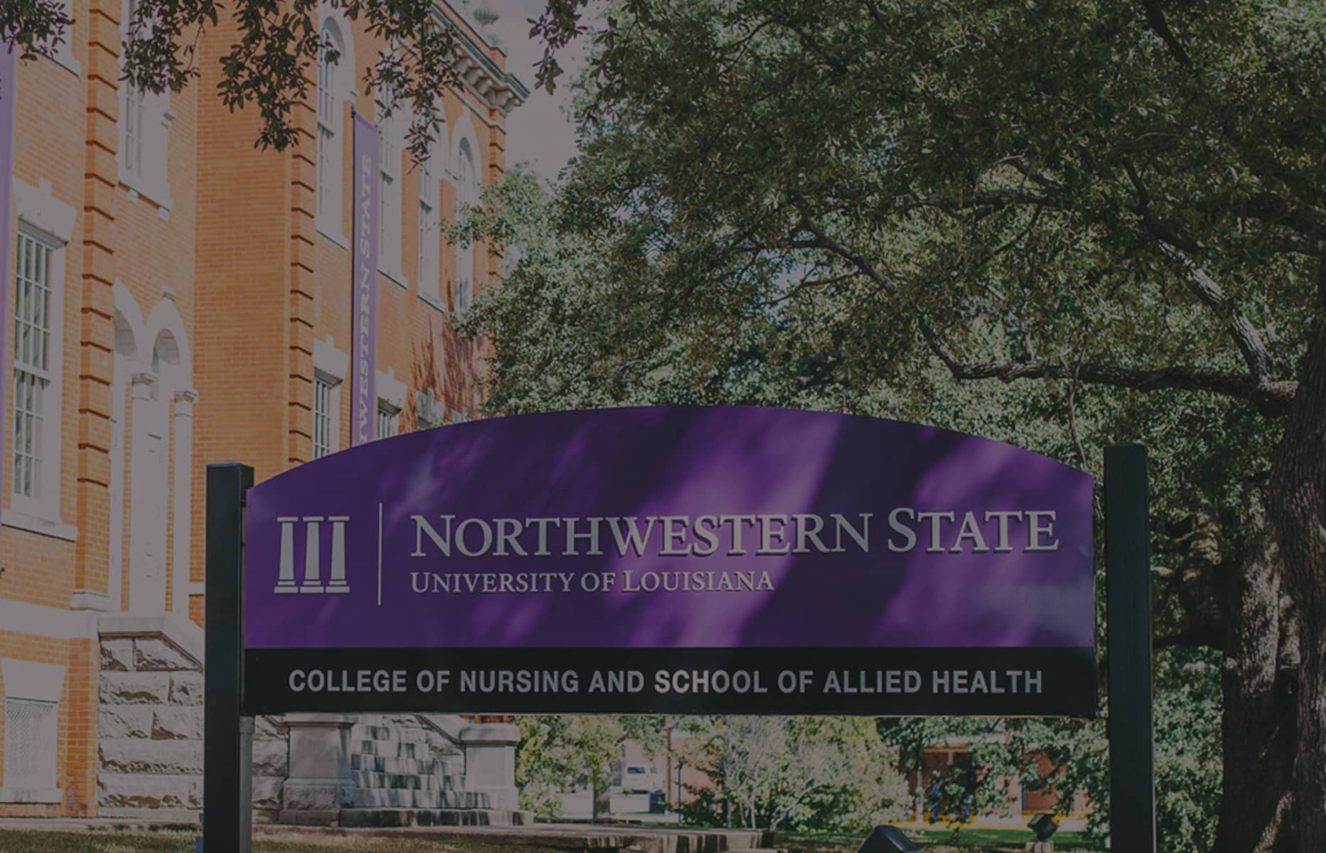NSU CONSAH signage on Shreveport campus
