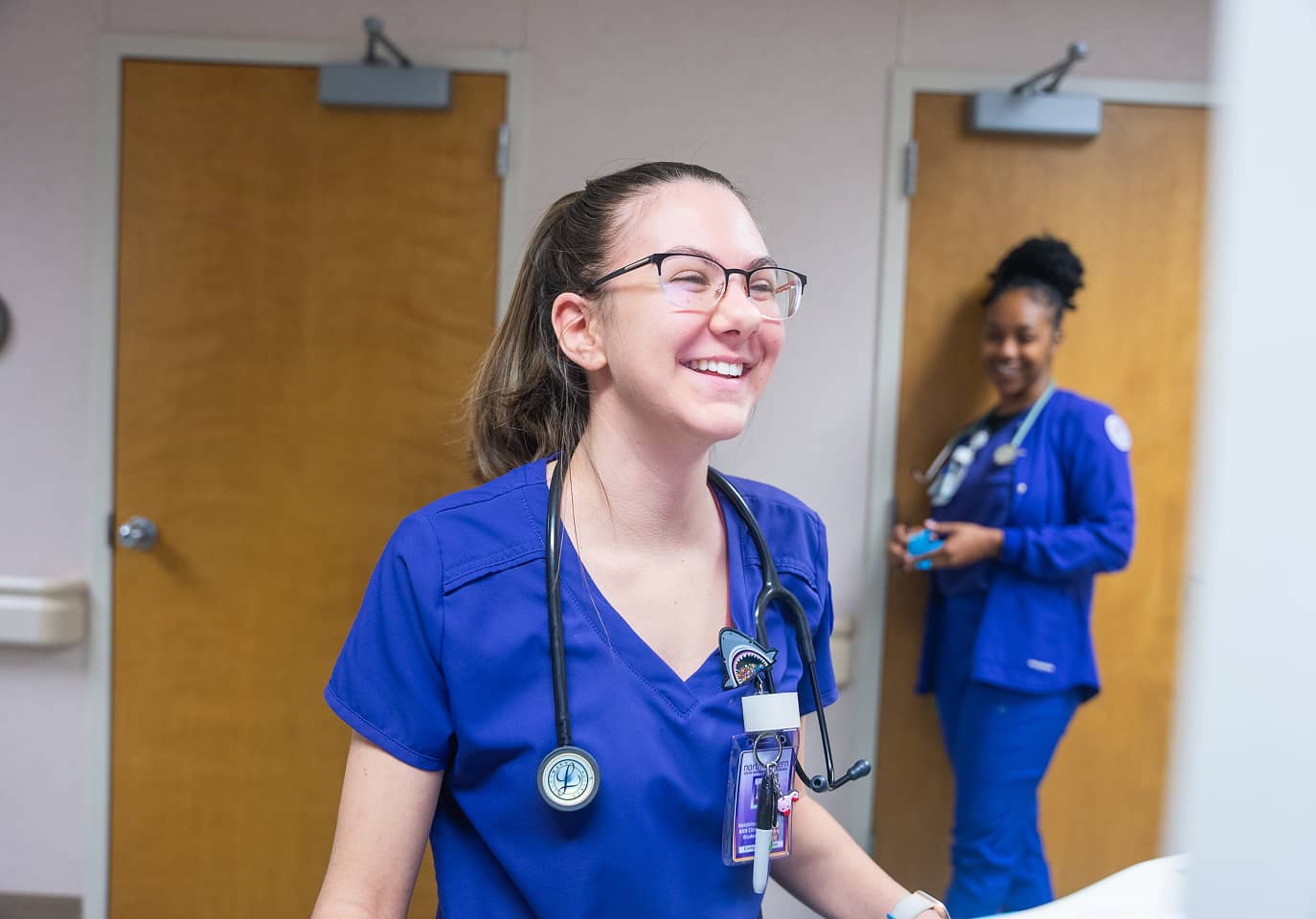 NSU Nursing student in the hospital