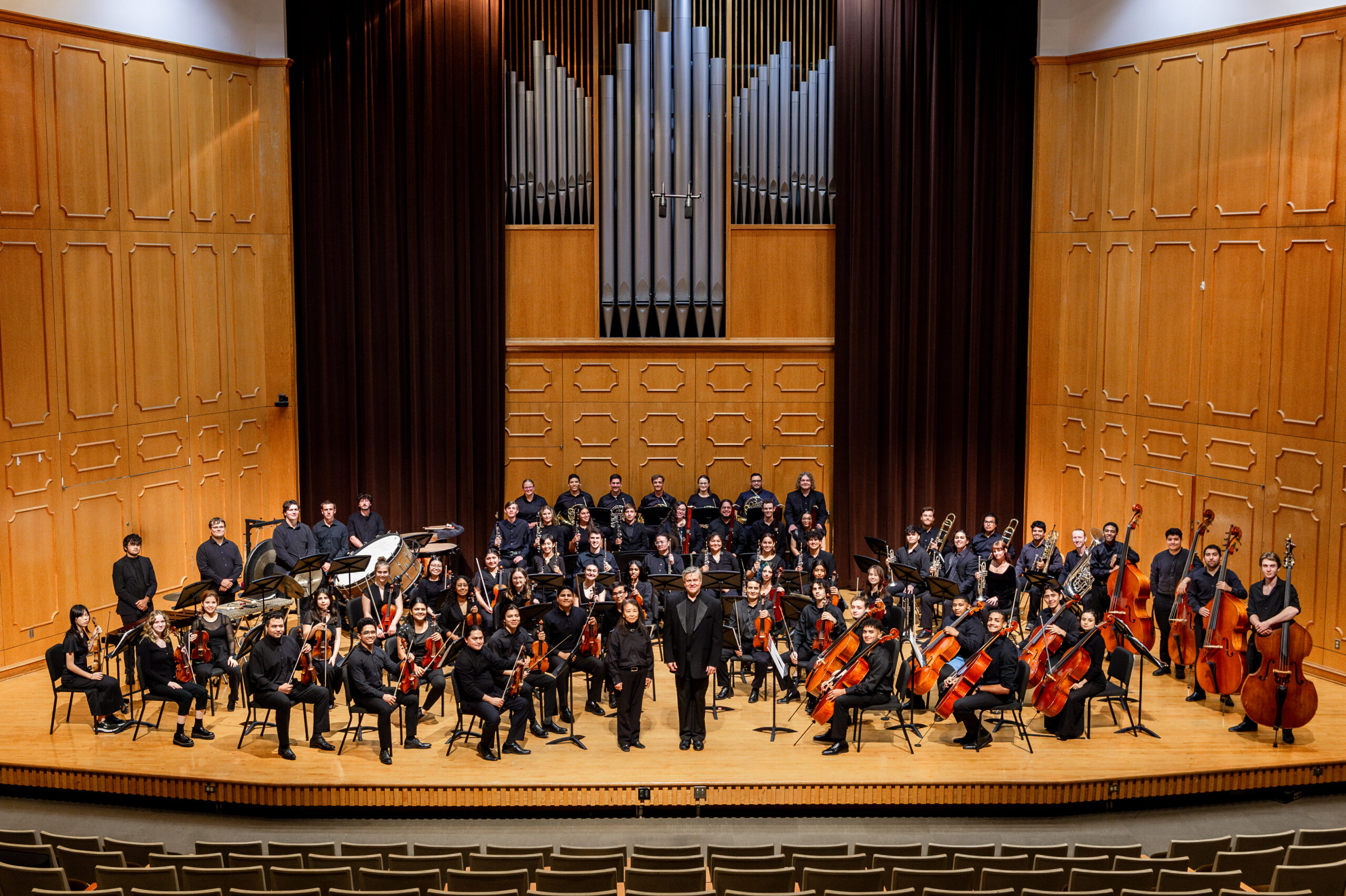 NSU music ensemble poses after performing in Magale Recital Hall
