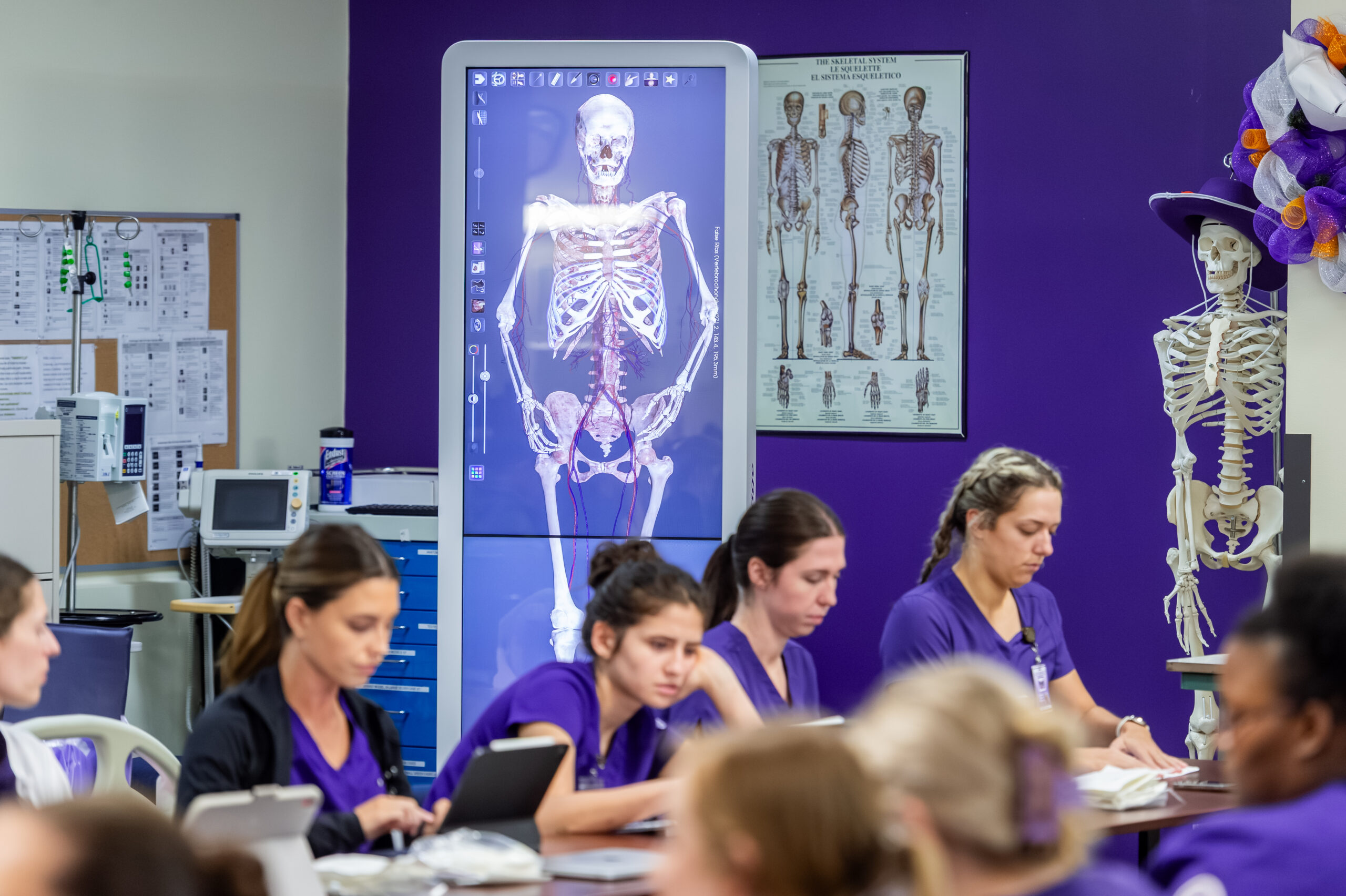NSU Nursing Classroom anatomical diagram machine