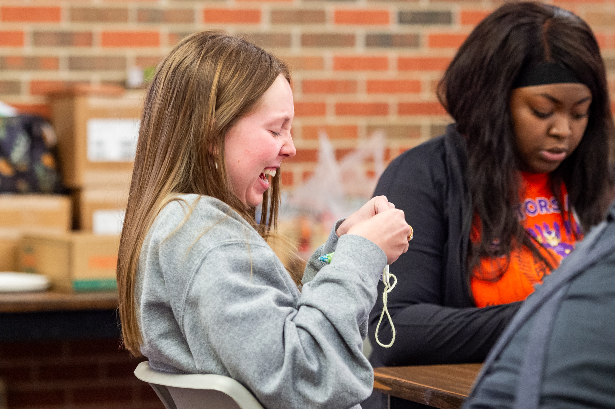 NSU Middle Lab students make paper crafts