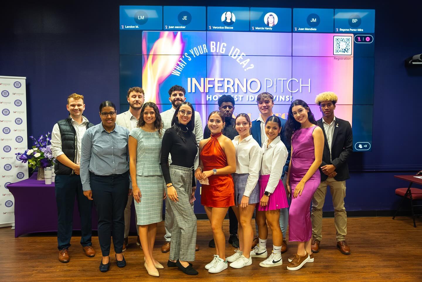 NSU students participating in the Inferno Pitch