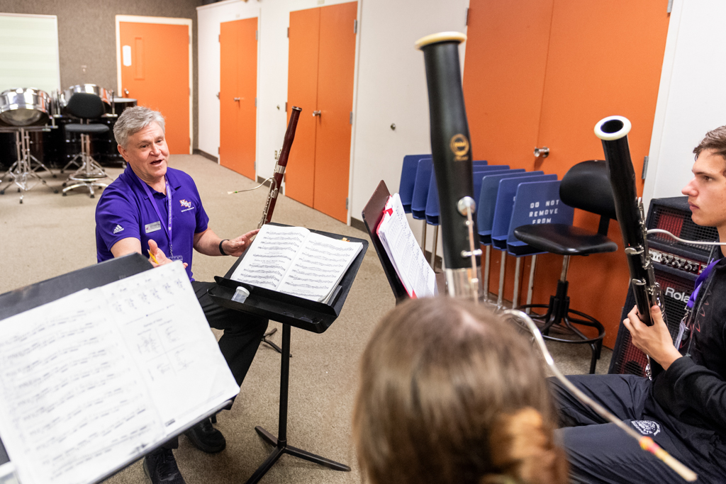 NSU music instructor assists students