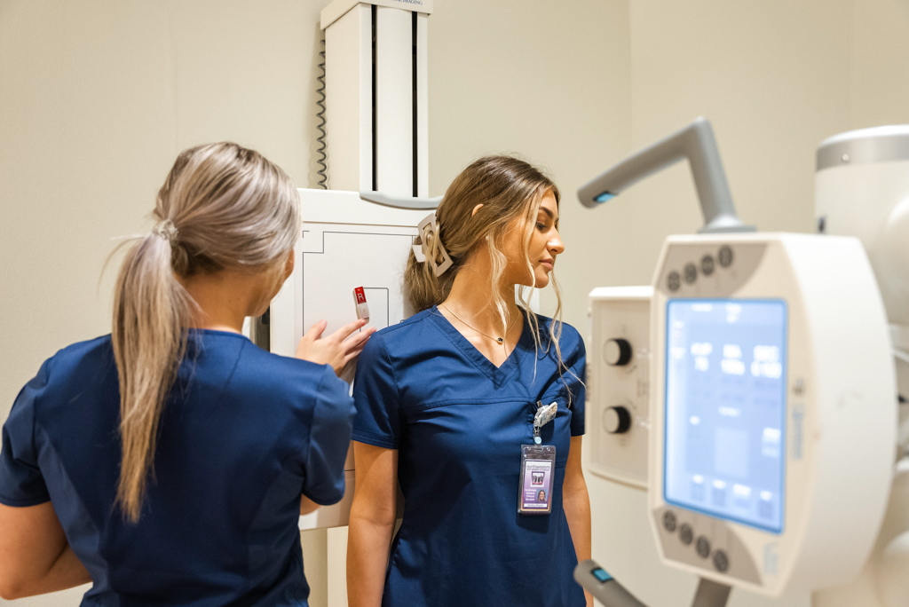 NSU Nursing students gain hands-on experience in the x-ray lab