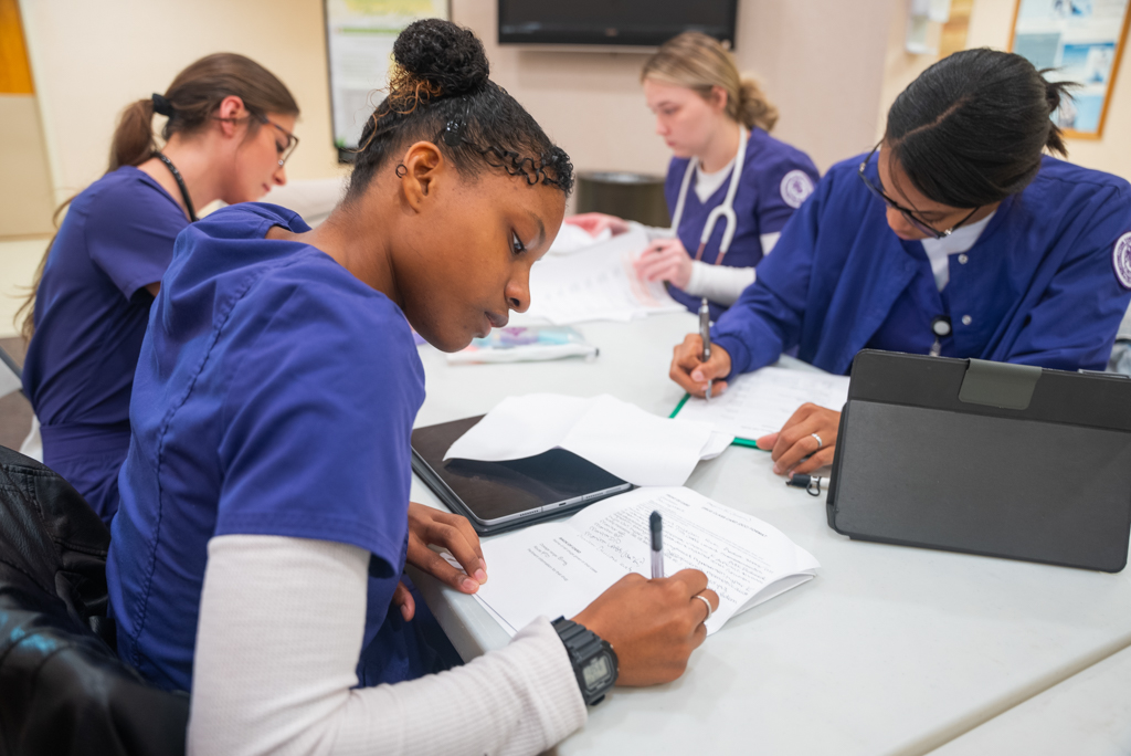 NSU Nursing students gaining hands-on experience in a hospital