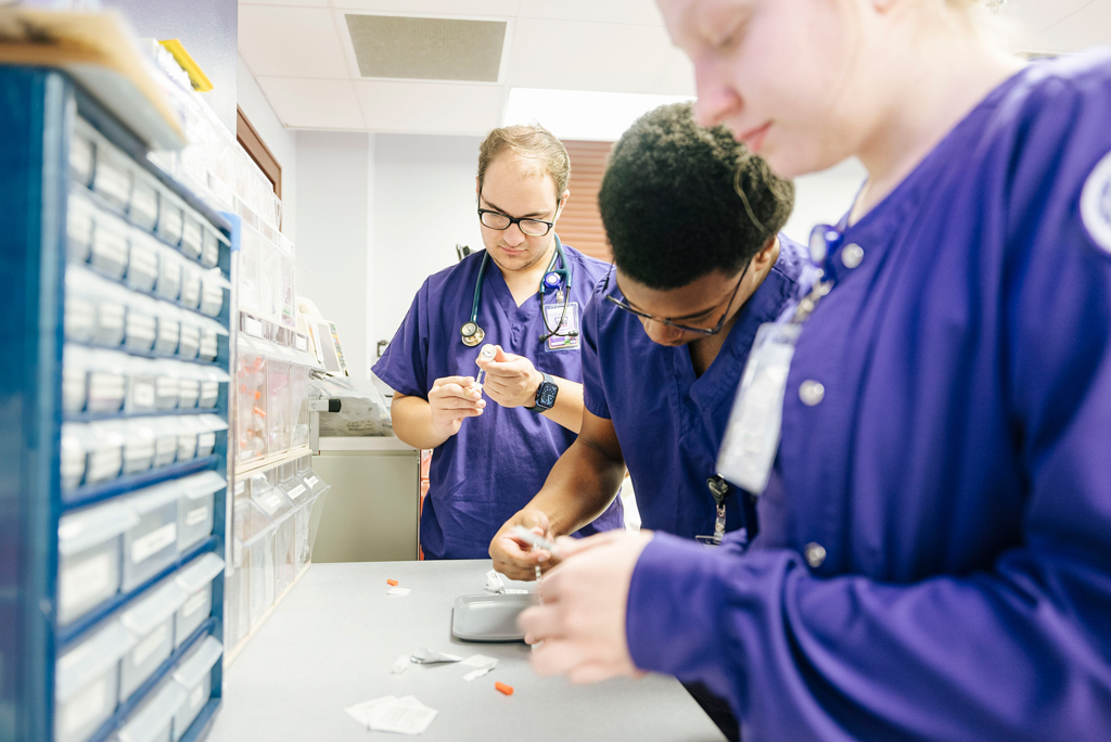 NSU Nursing students gaining hands-on experience