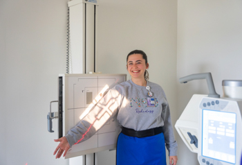 NSU student in XRAY lab