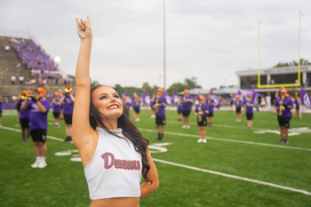 NSU Demon Dazzler performs in Turpin Stadium