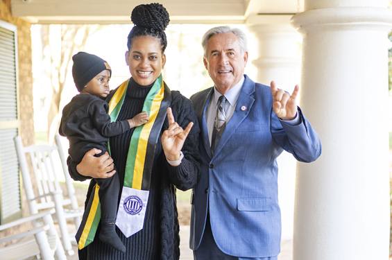International Student with President Genovese