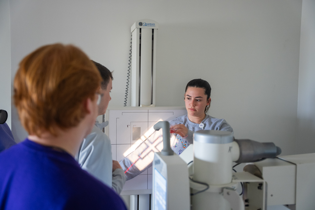 NSU students perform proper x-ray techniques