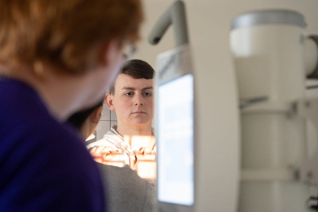 NSU nursing students practice proper x-ray techniques