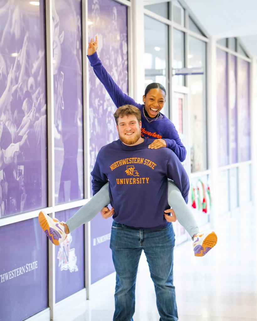 NSU students pose for a photo in the Student Union