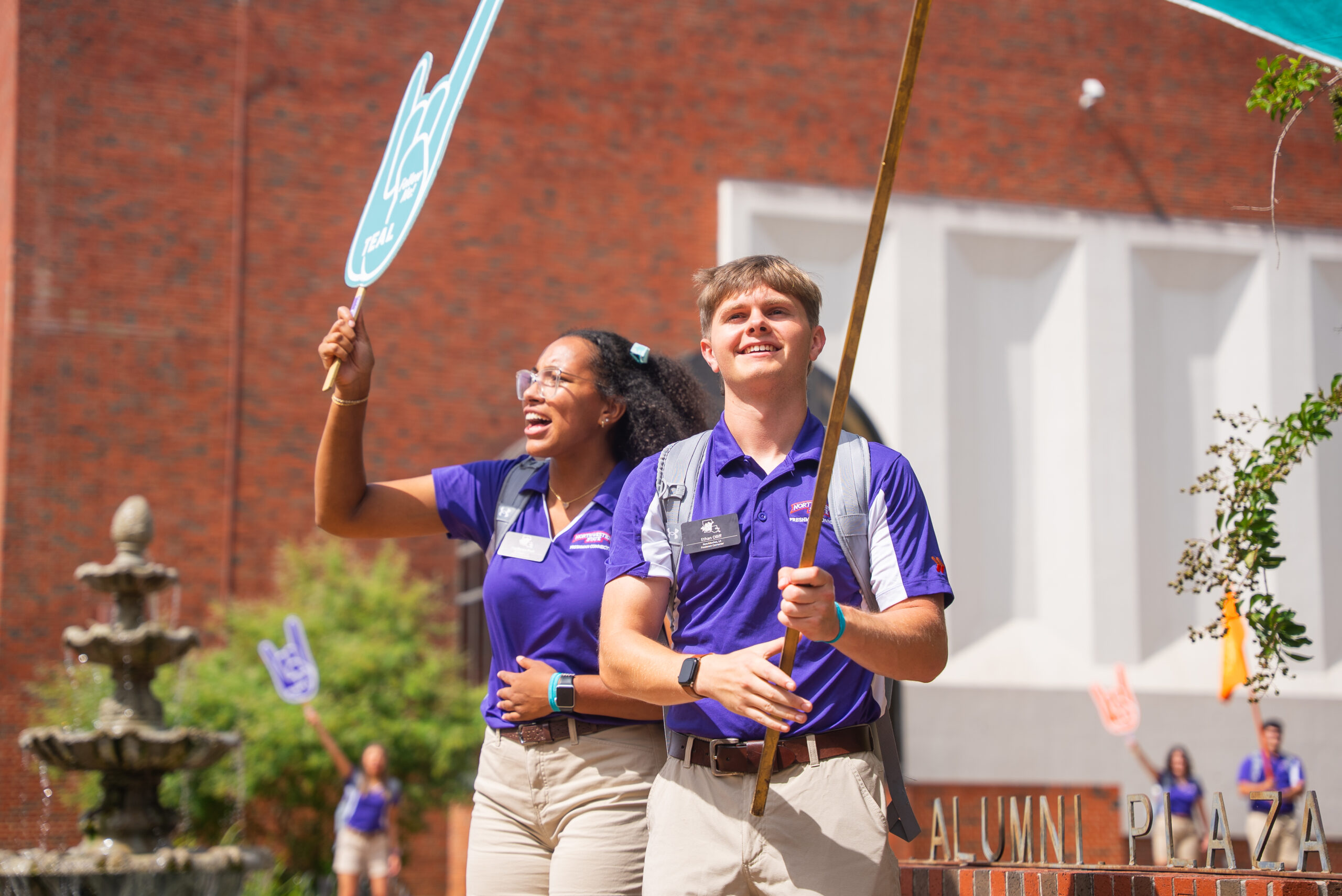 NSU Freshman Connectors gather color group at orientation