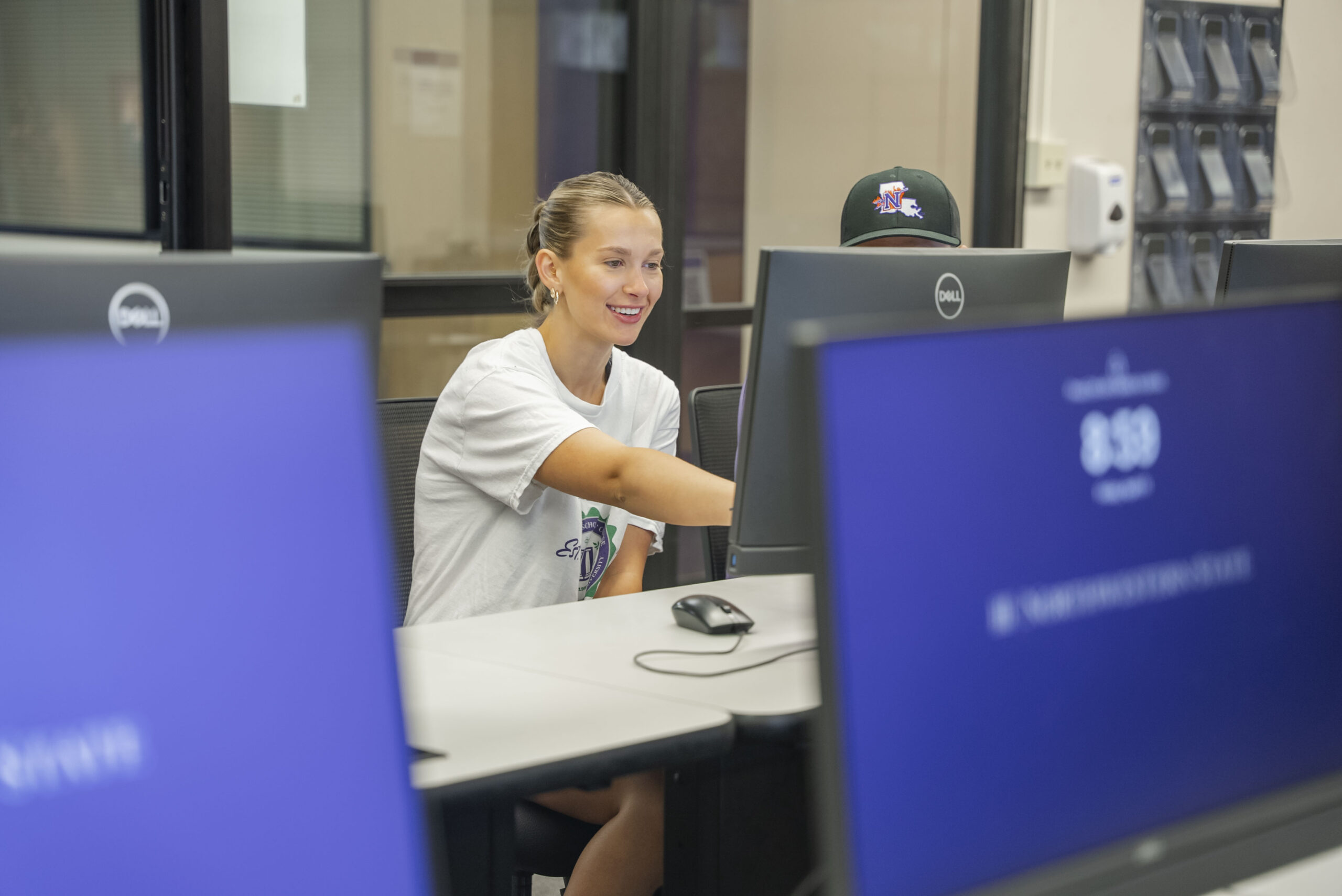 NSU Students use campus computer lab