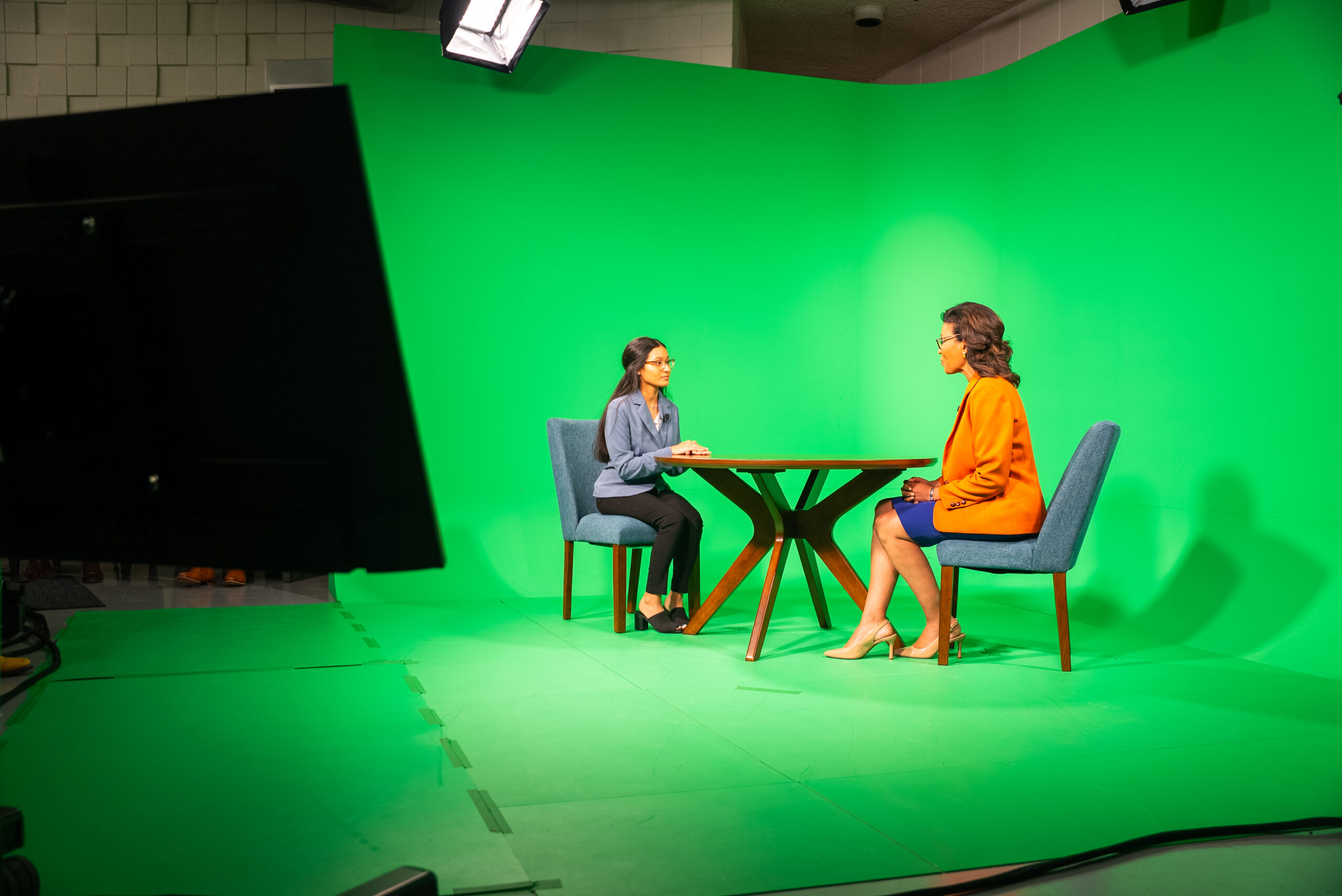 NSU student interviews Louisiana Commissioner of Higher Education in campus TV studio