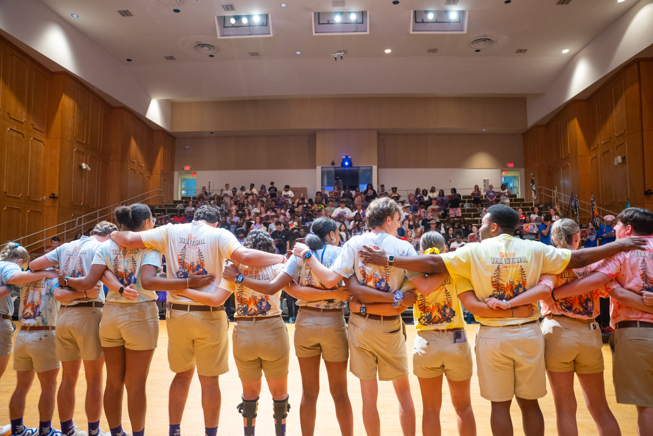 Freshman Connectors on stage at Freshman Connection