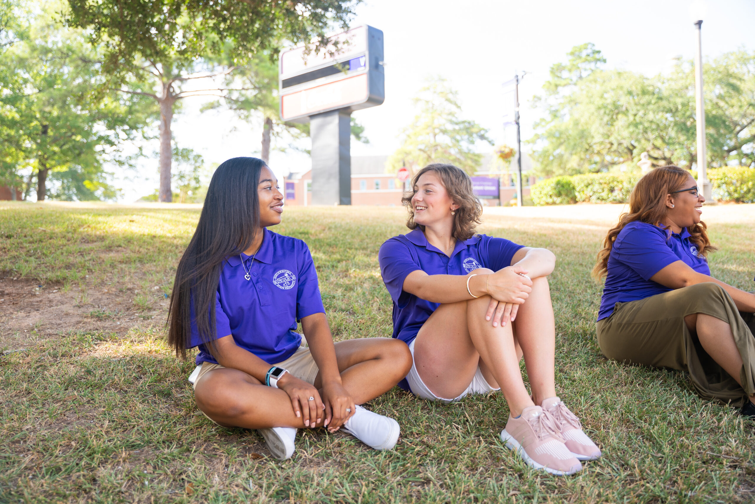 Student Government senators on the lawn of the Student Union