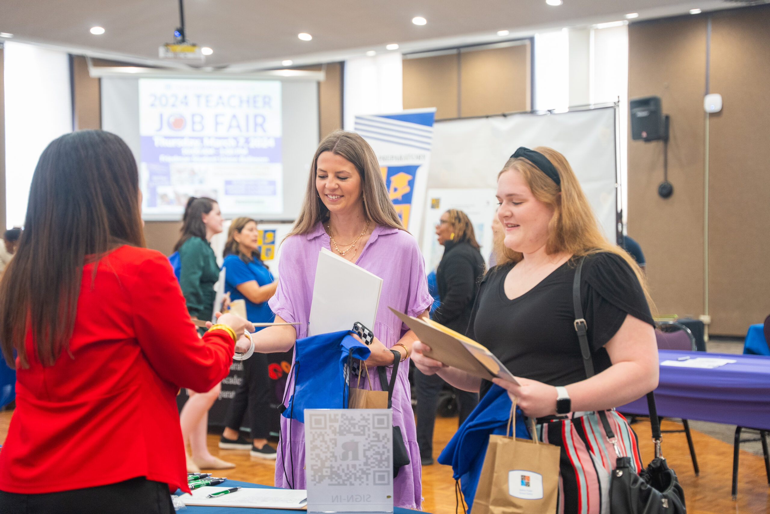 Students speak with employers at Career Fair