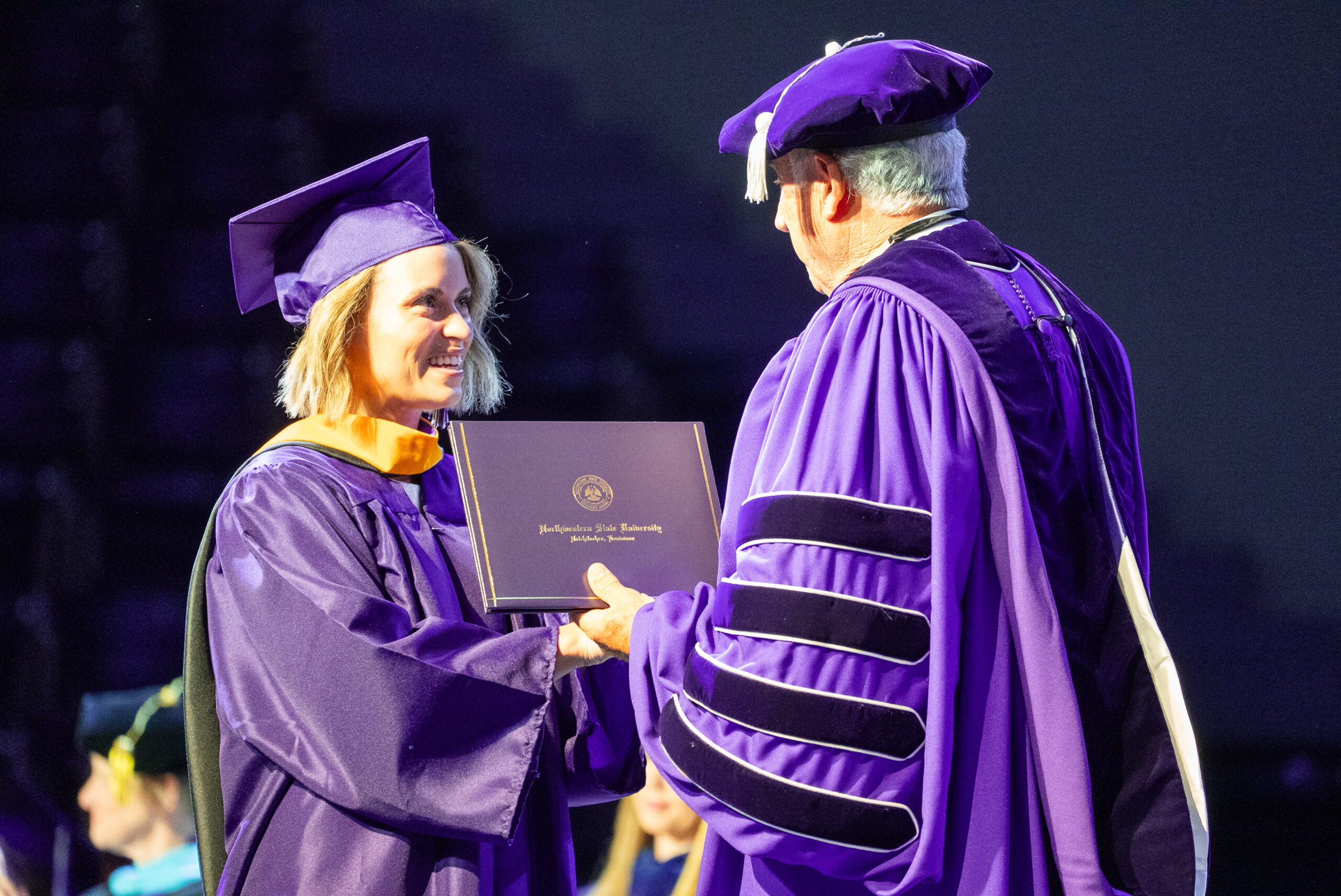 NSU master's student receives diploma from the university president