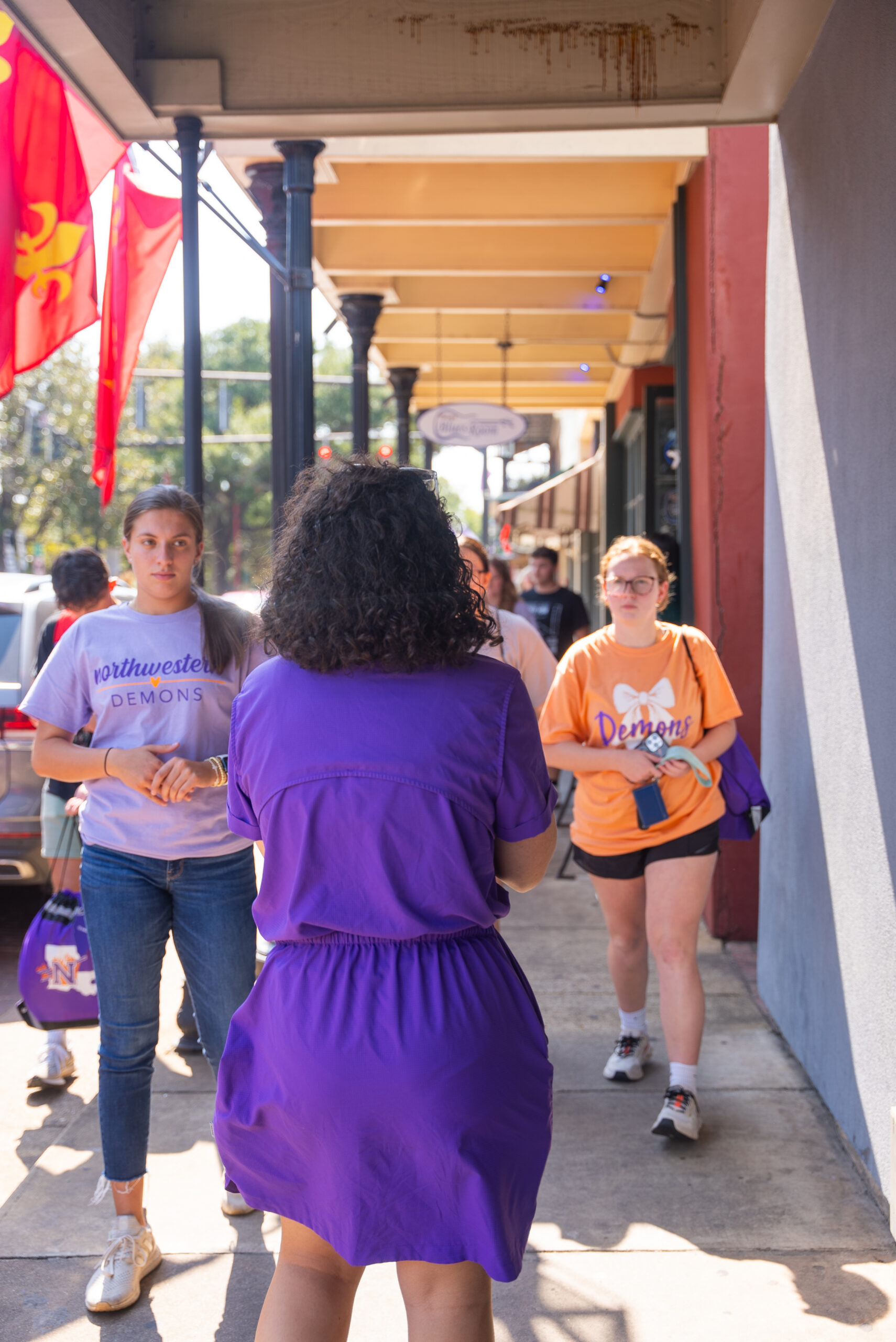 NSU students walk downtown Natchitoches, LA