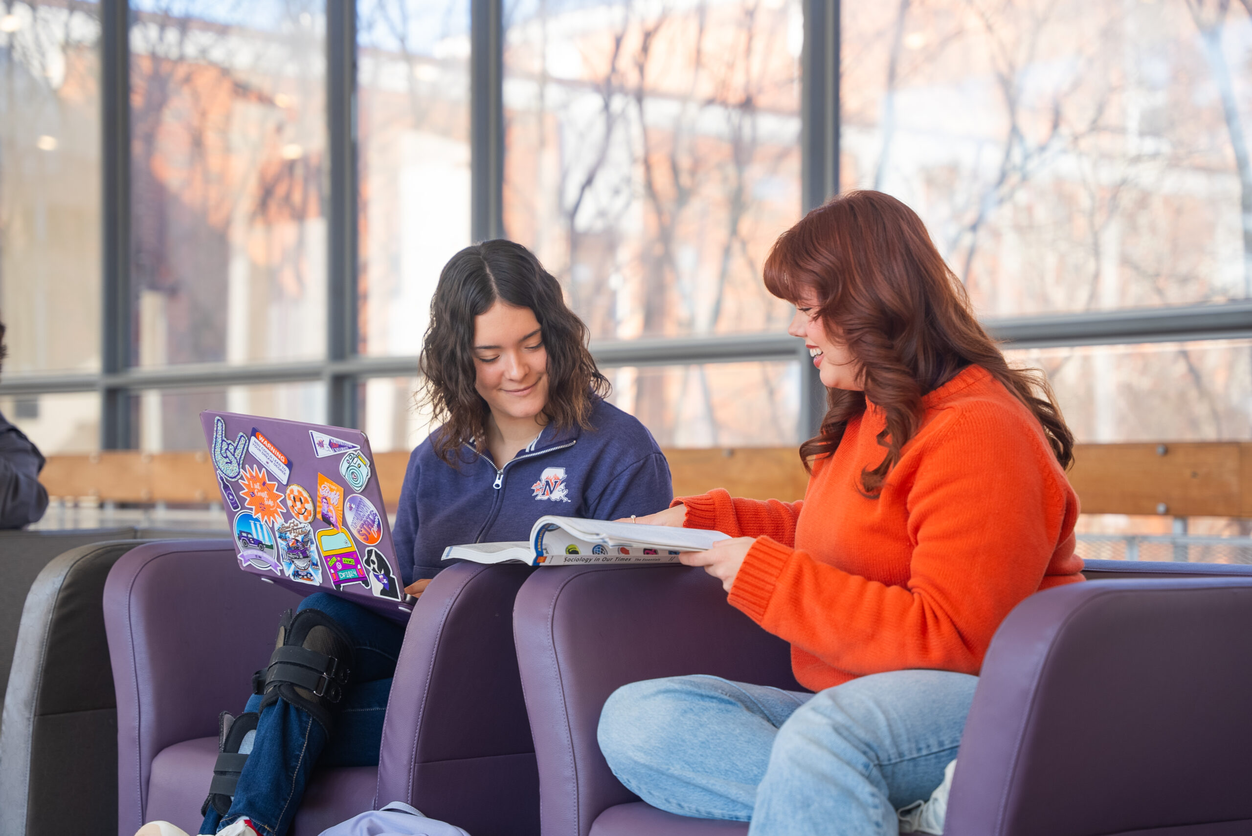 NSU students study in the Student Union lobby