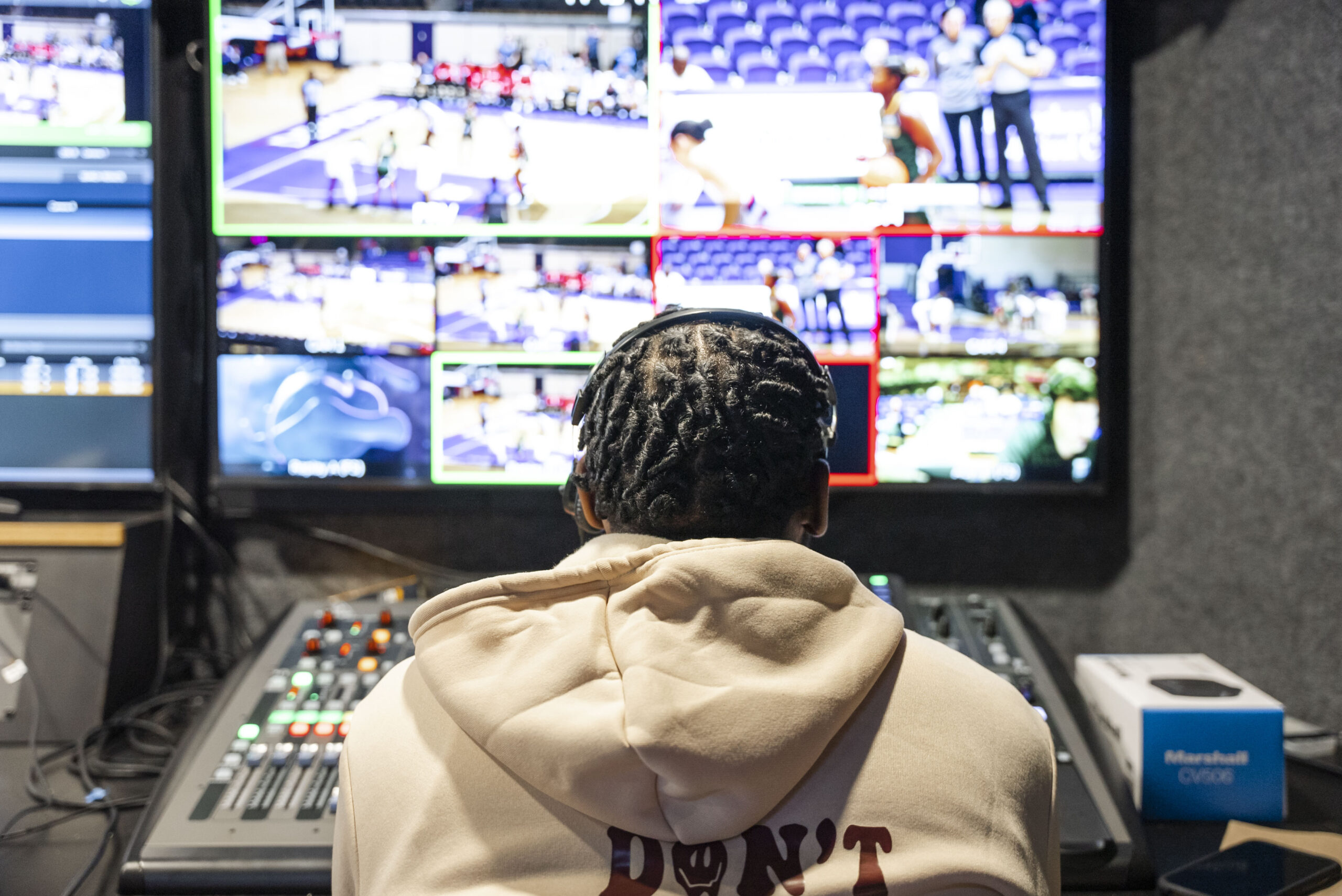 NSU Communications student gains experiential learning experiences in the ESPN trailer
