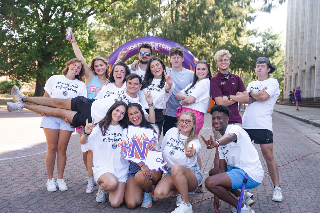 Group of NSU students celebrating Color Chaos