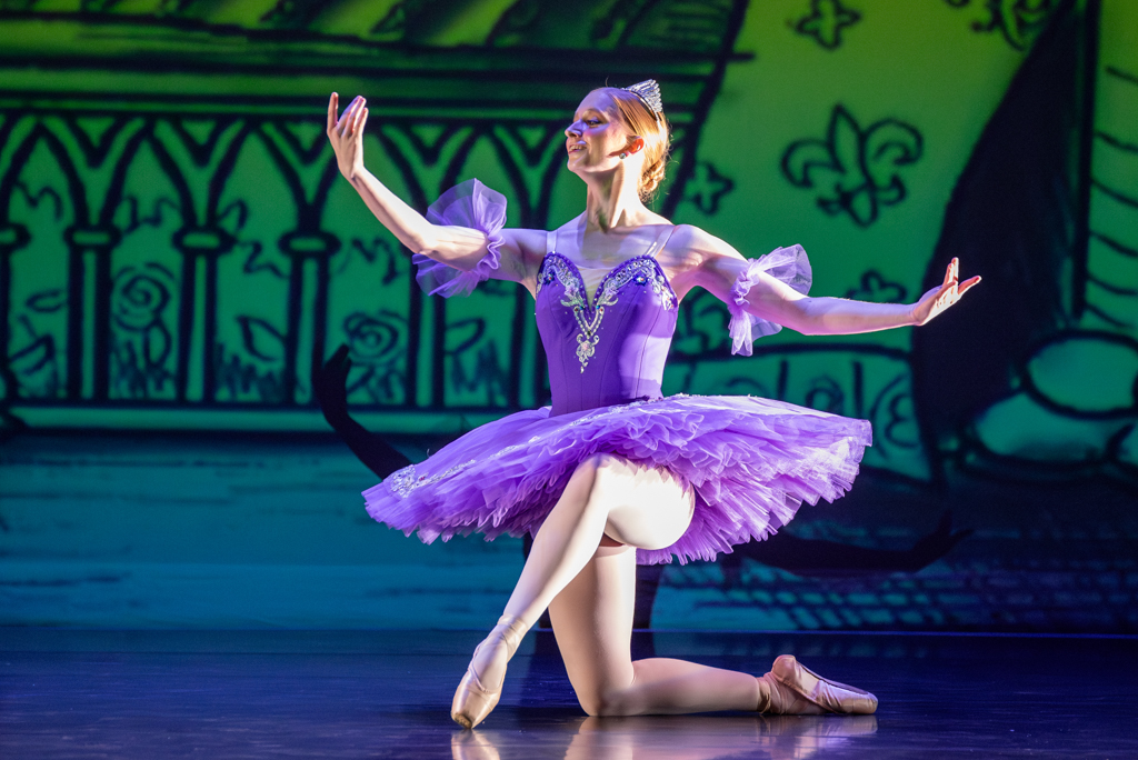 An NSU Dance student performs a ballet piece
