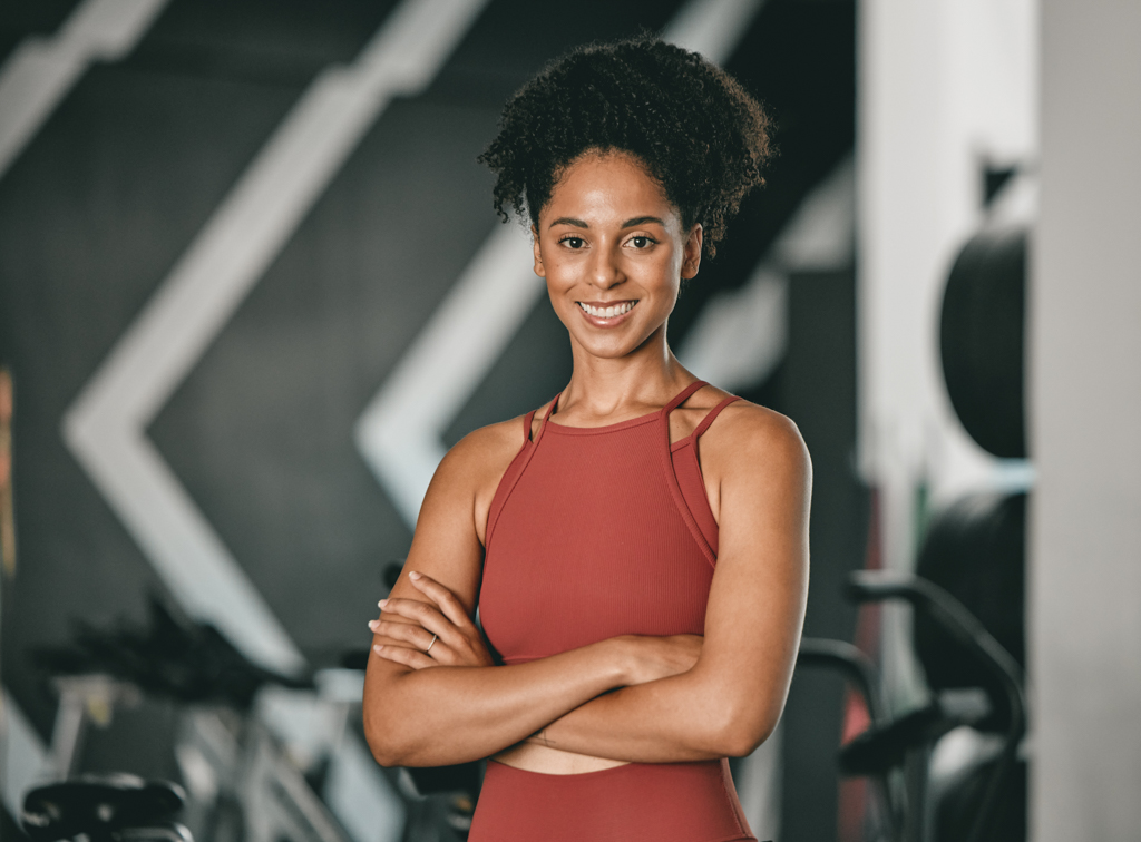 Fitness instructor poses for a photo