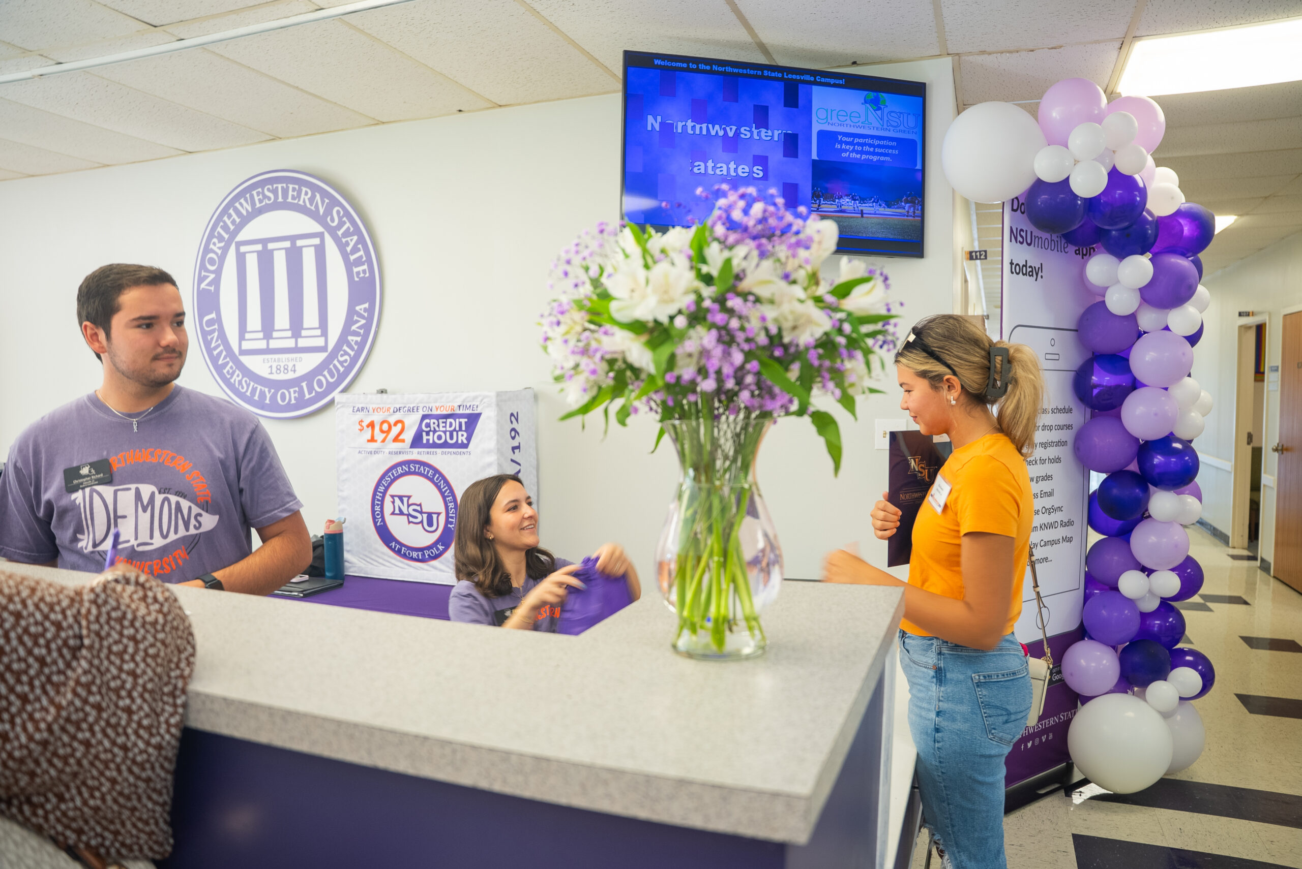 students at Leesville Campus