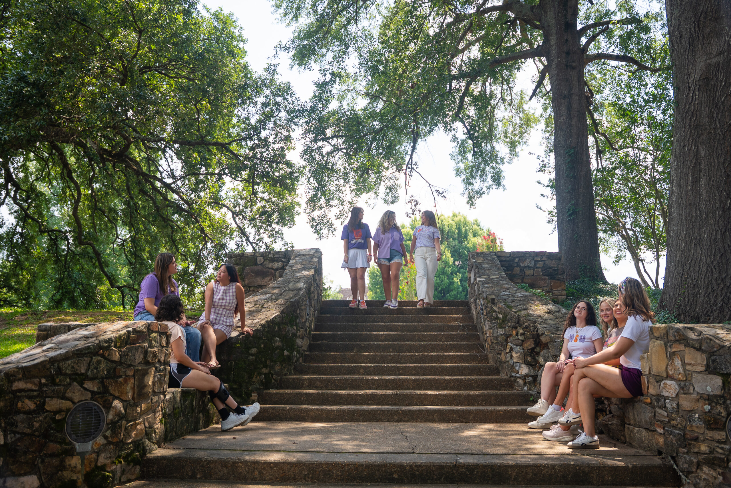 students posed on NSU's campus