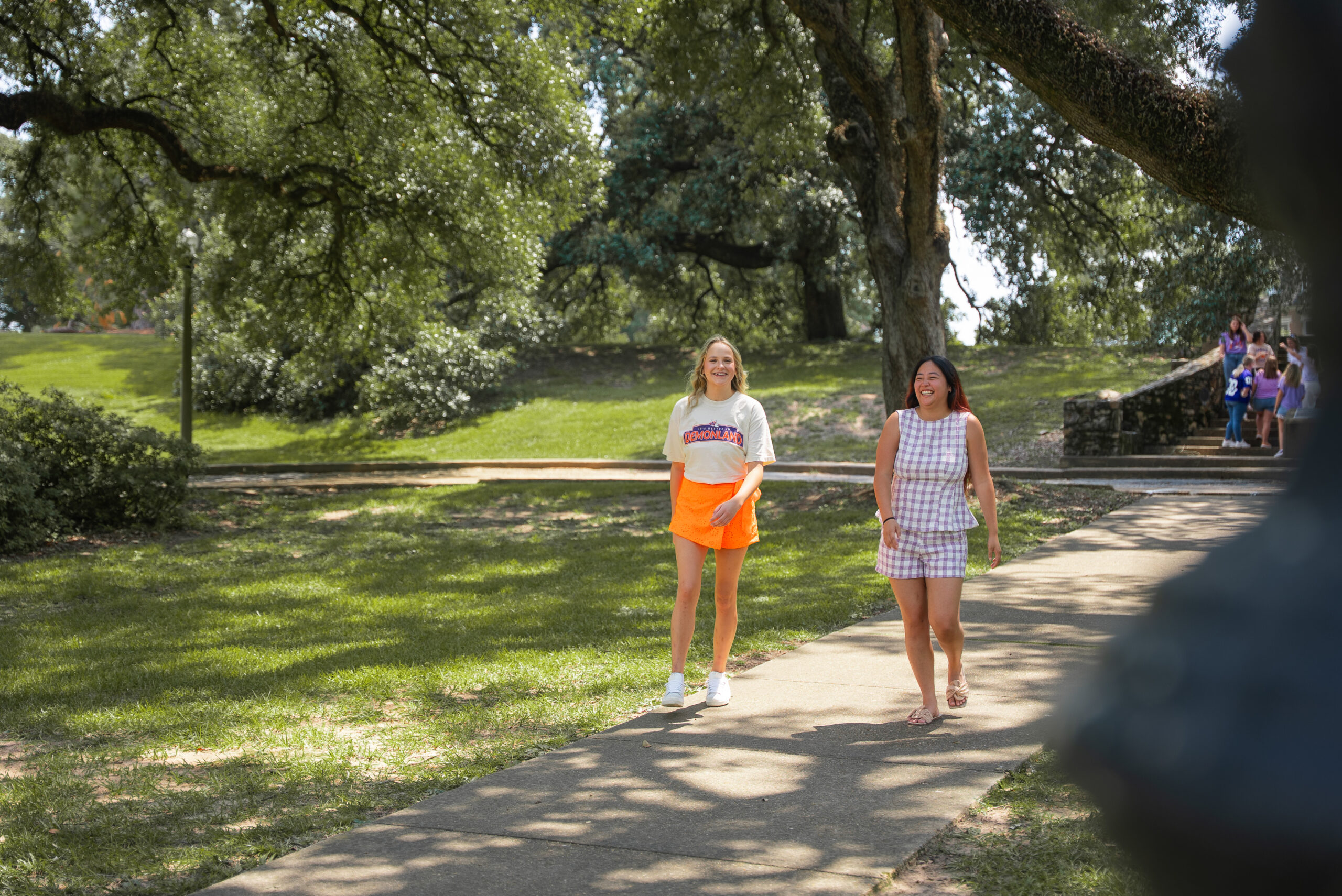 students posed on NSU's campus
