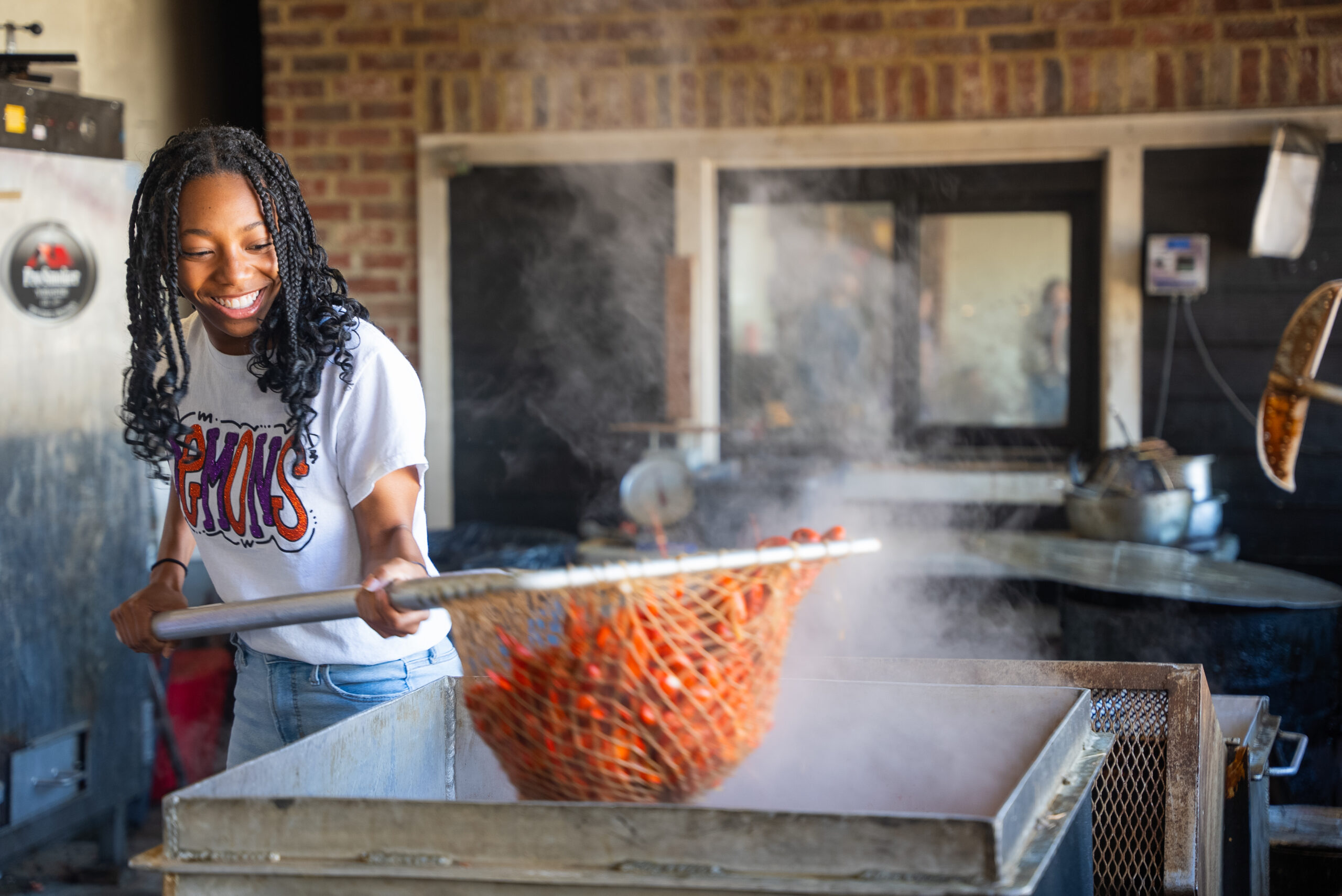student stirring Natchitoches
