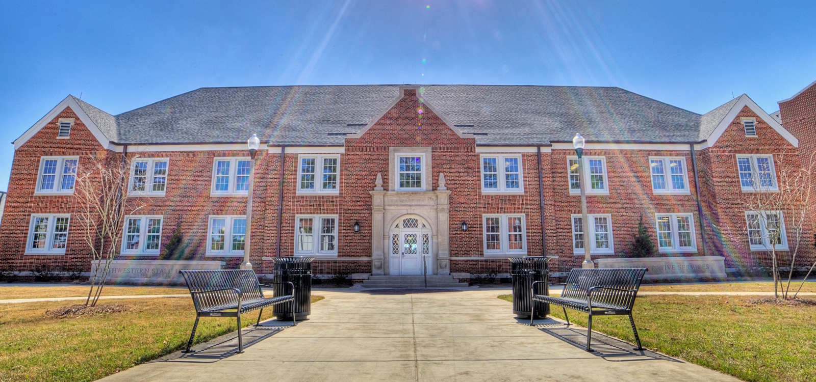 Caspari Hall on the campus of Northwestern State University