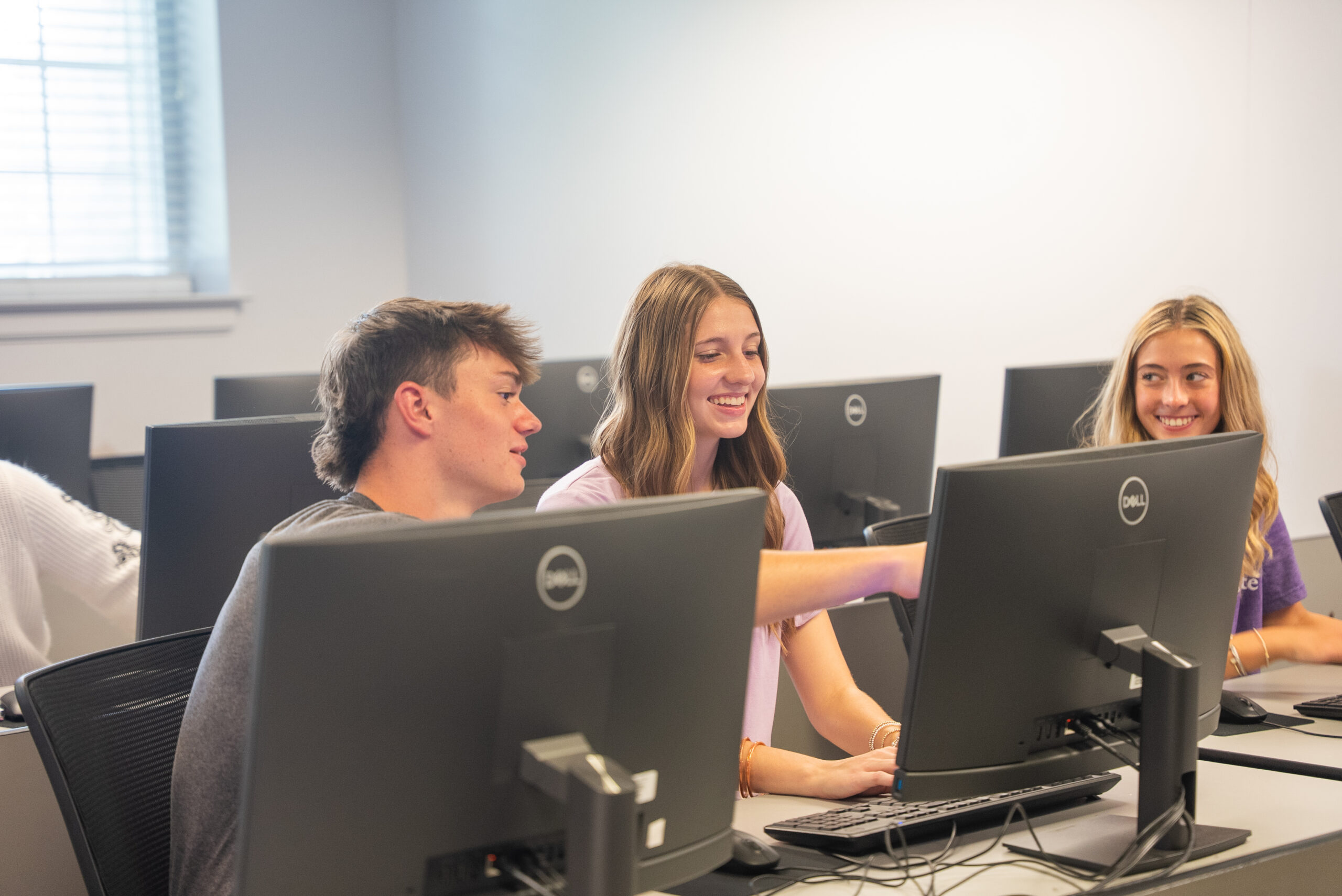 students studying on NSU's campus