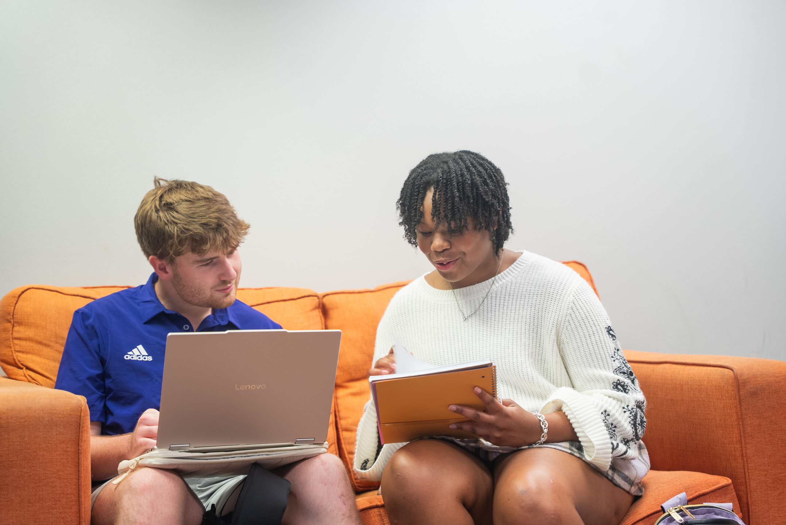 students studying on NSU's campus
