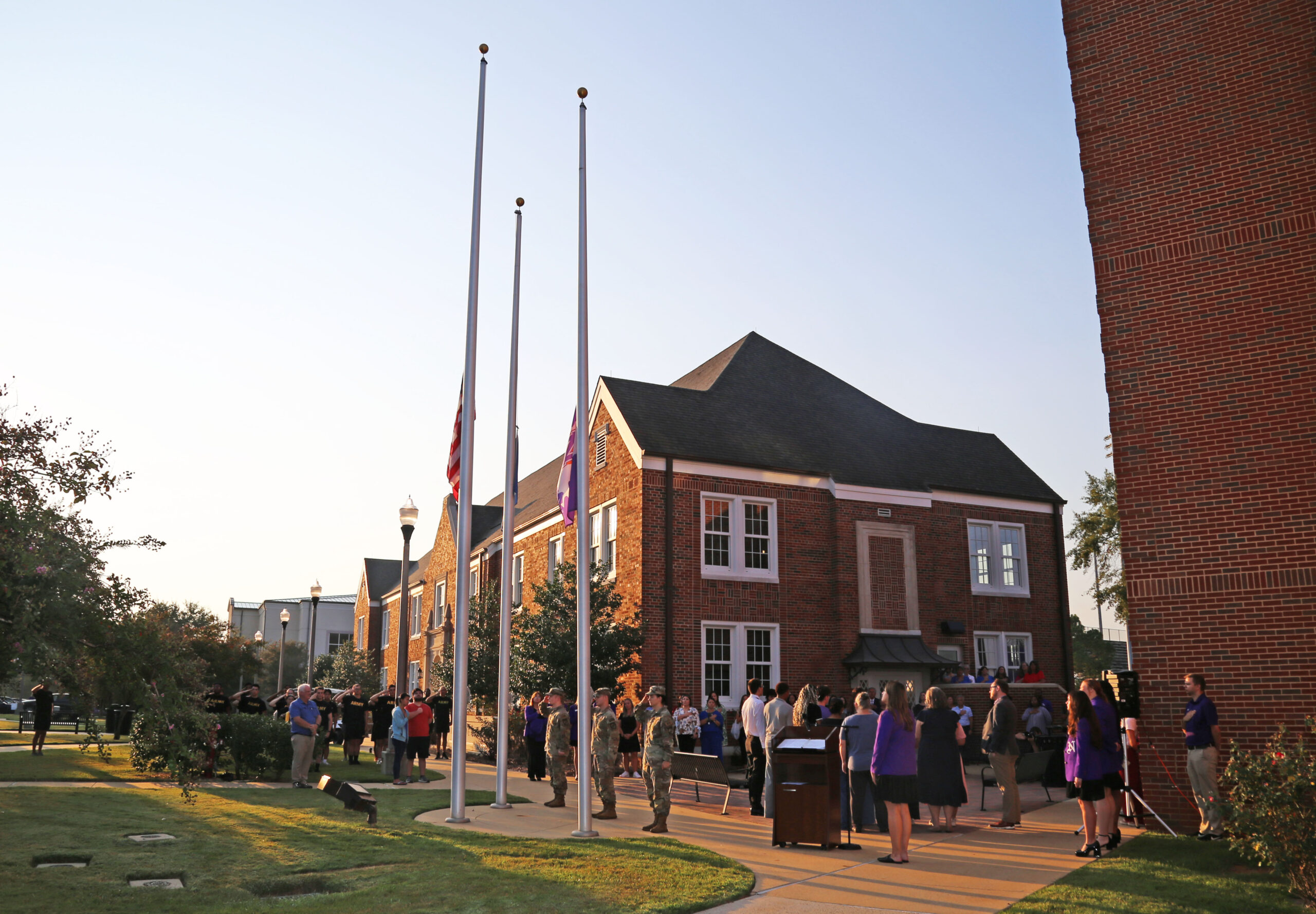 NSU’s SGA, ROTC and CAPA led a 9/11 commemoration Thursday, Sept. 11 at the flagpoles between Caspari Hall and the Student Services Center.