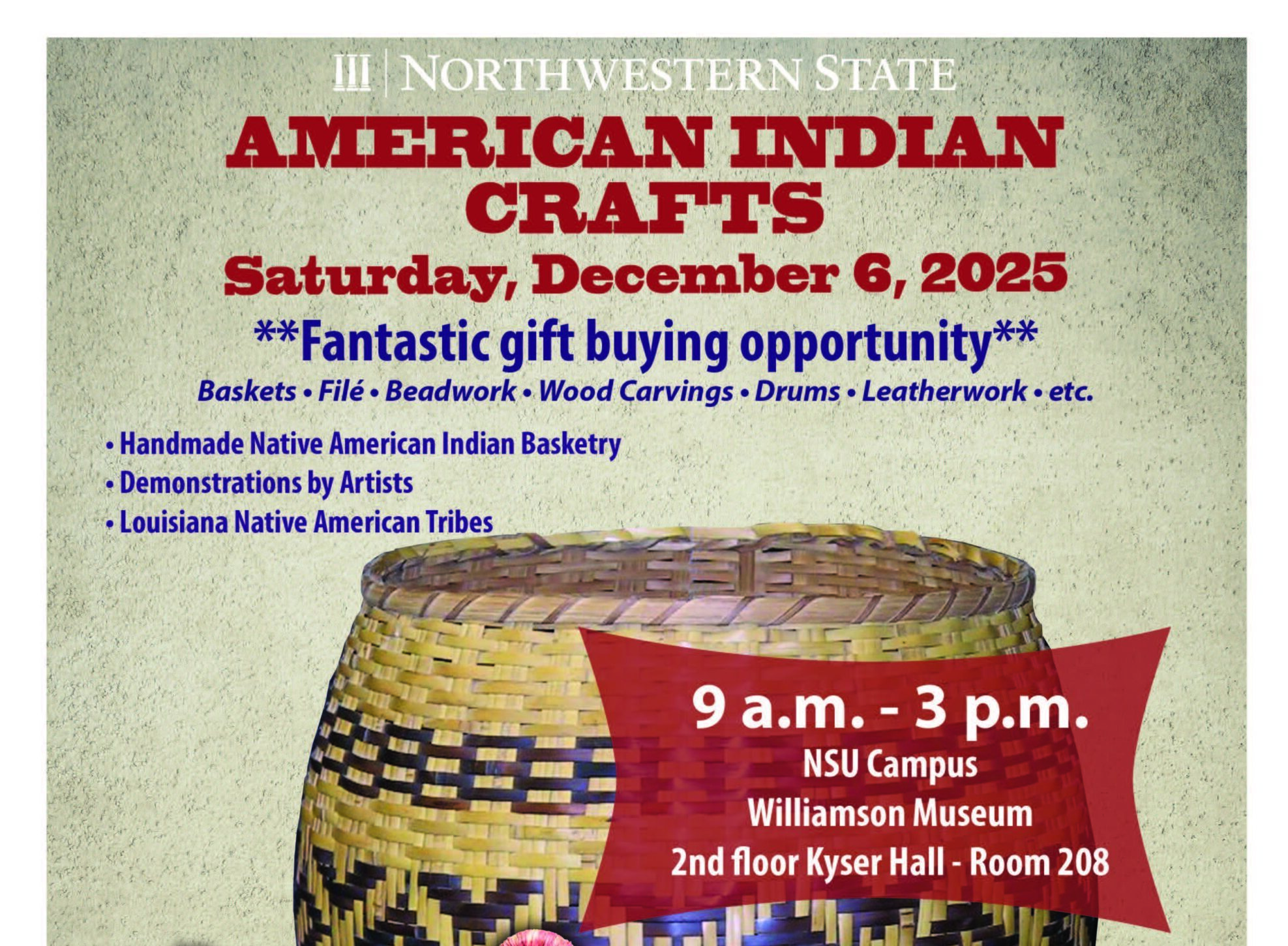 Annual American Indian Crafts Day to be held Dec. 6