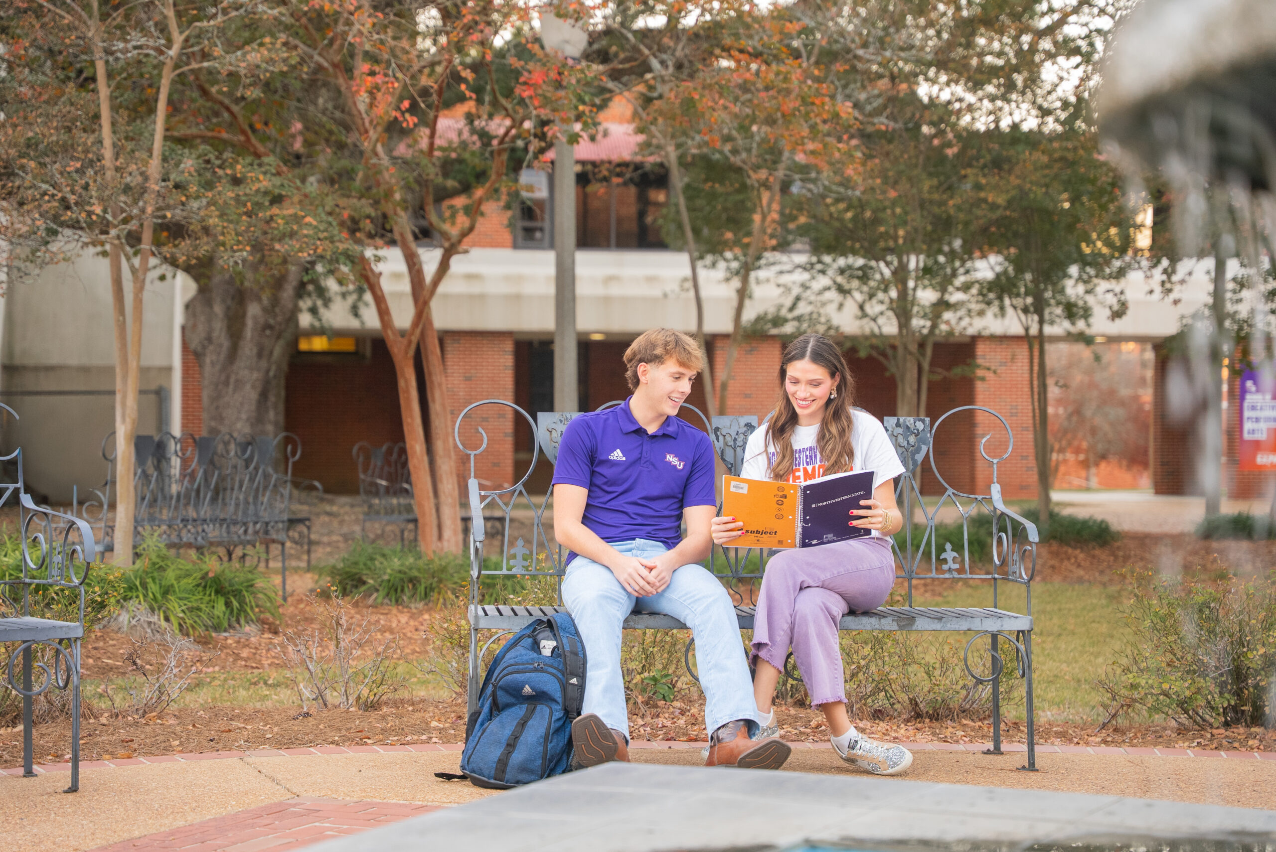 students on campus