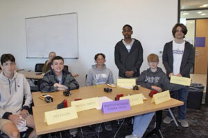A team from Bolton Middle School won fourth place in the Team competition.  From left are Tim Enger, Bryson Smith, Will Jones, Londen Mason, Austin Ross and Carter Hall. 
