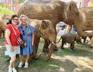 While attending the MAA Mathfest in Boston, Dr. Judith Covington, right, reconnected with fellow NSU alumna Lisa Jan Magnuson.