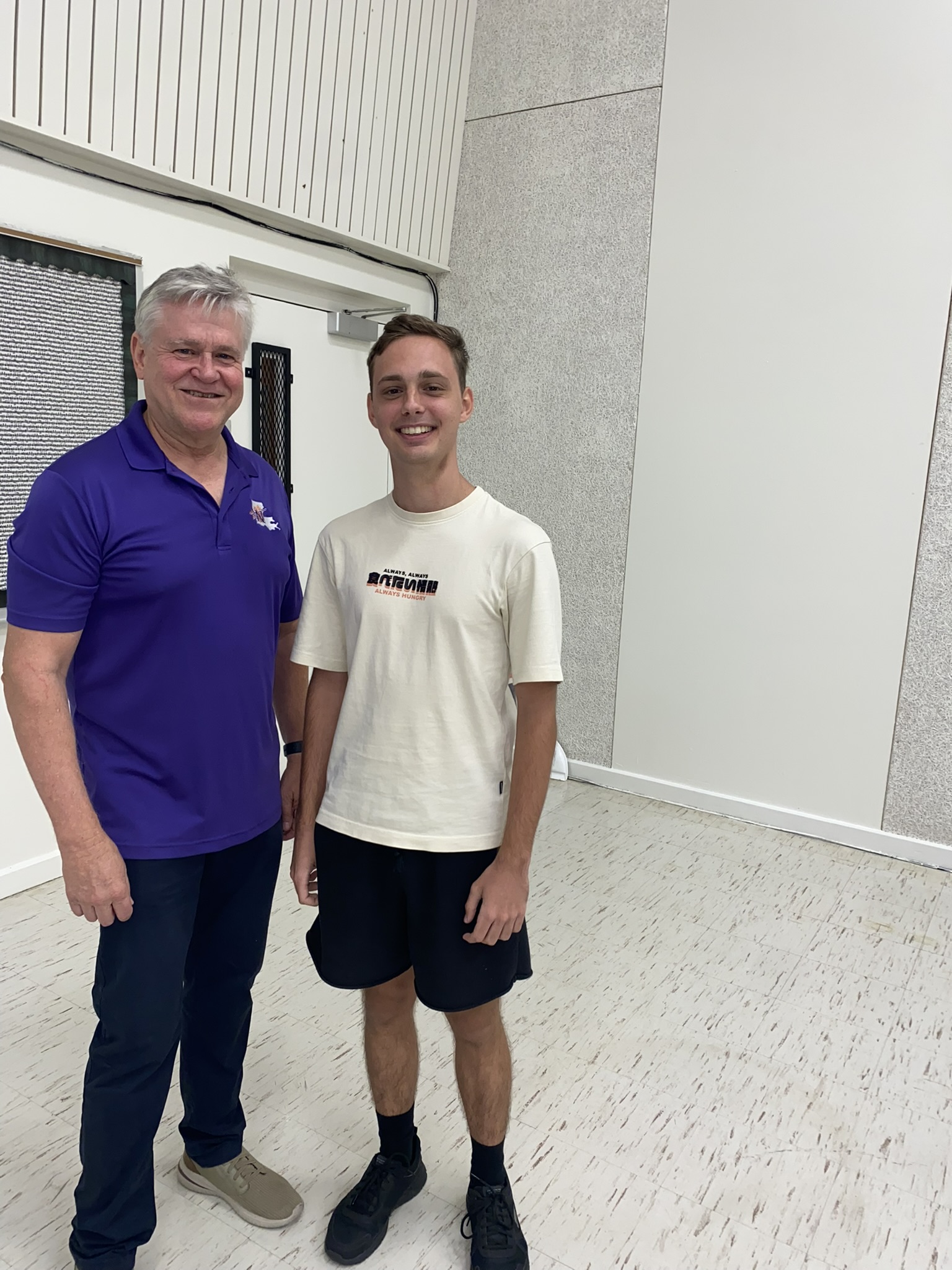 Natchitoches-Northwestern Symphony Orchestra Musical Director Dr. Douglas Bakenhus, left, with concertmaster Andrej Balaž.