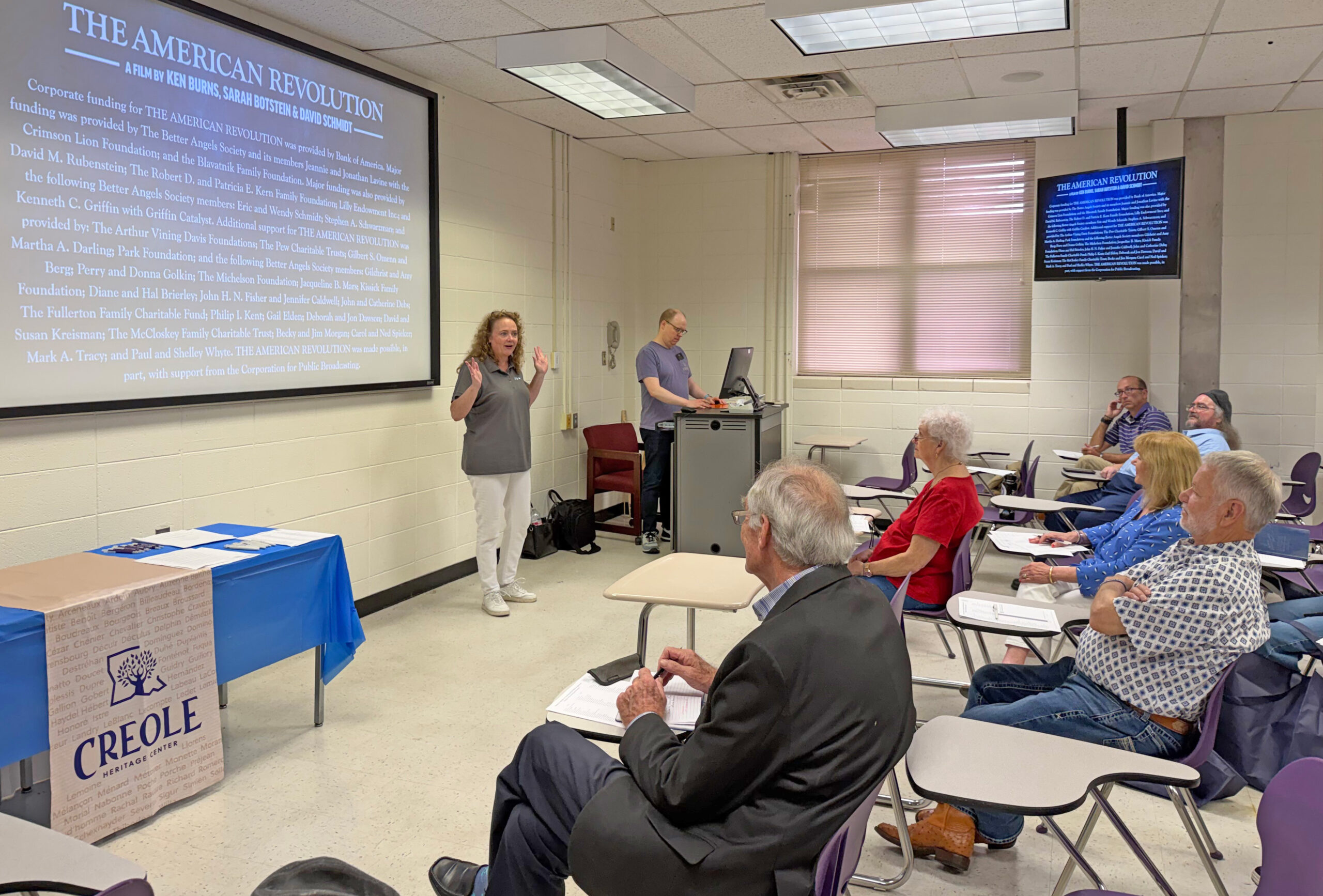 Colleen Spillane, promotions manager at Louisiana Public Broadcasting, talked about LPB’s role in telling the story of Louisiana during a presentation at NSU’s Creole Heritage Center.