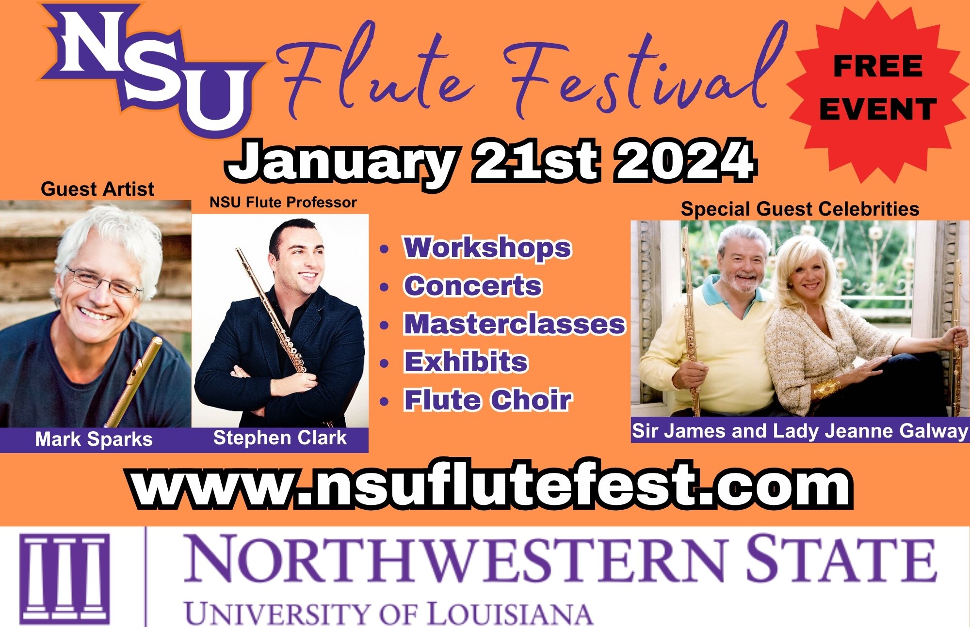 Renowned flute players to take part in NSU Flute Festival on Jan. 21 