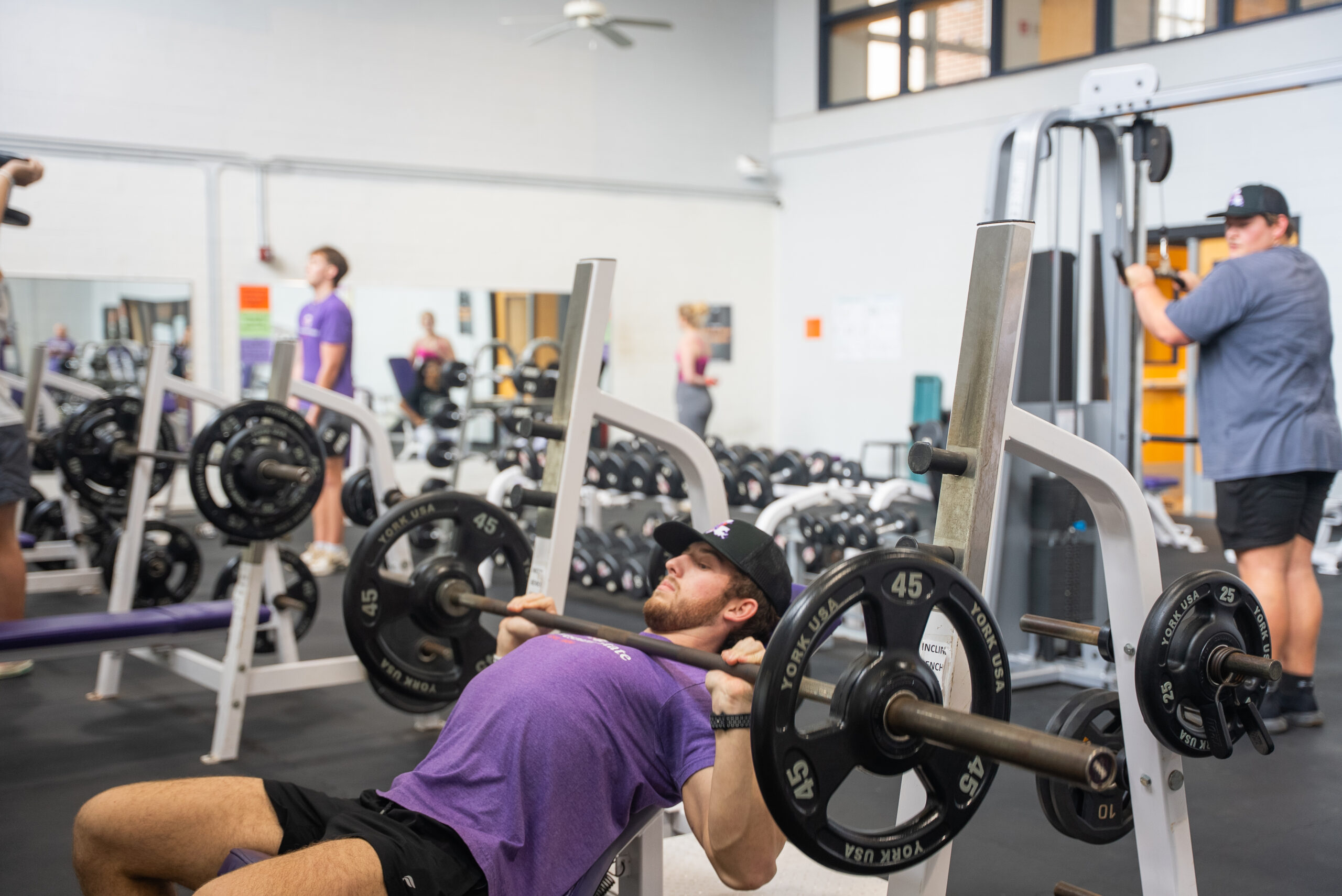 NSU students working out at the WRAC