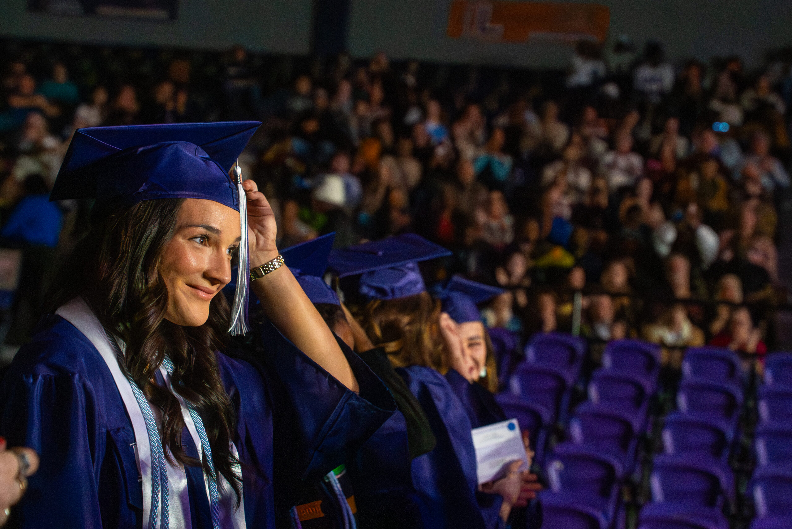 NSU student turning their tassel during graduation