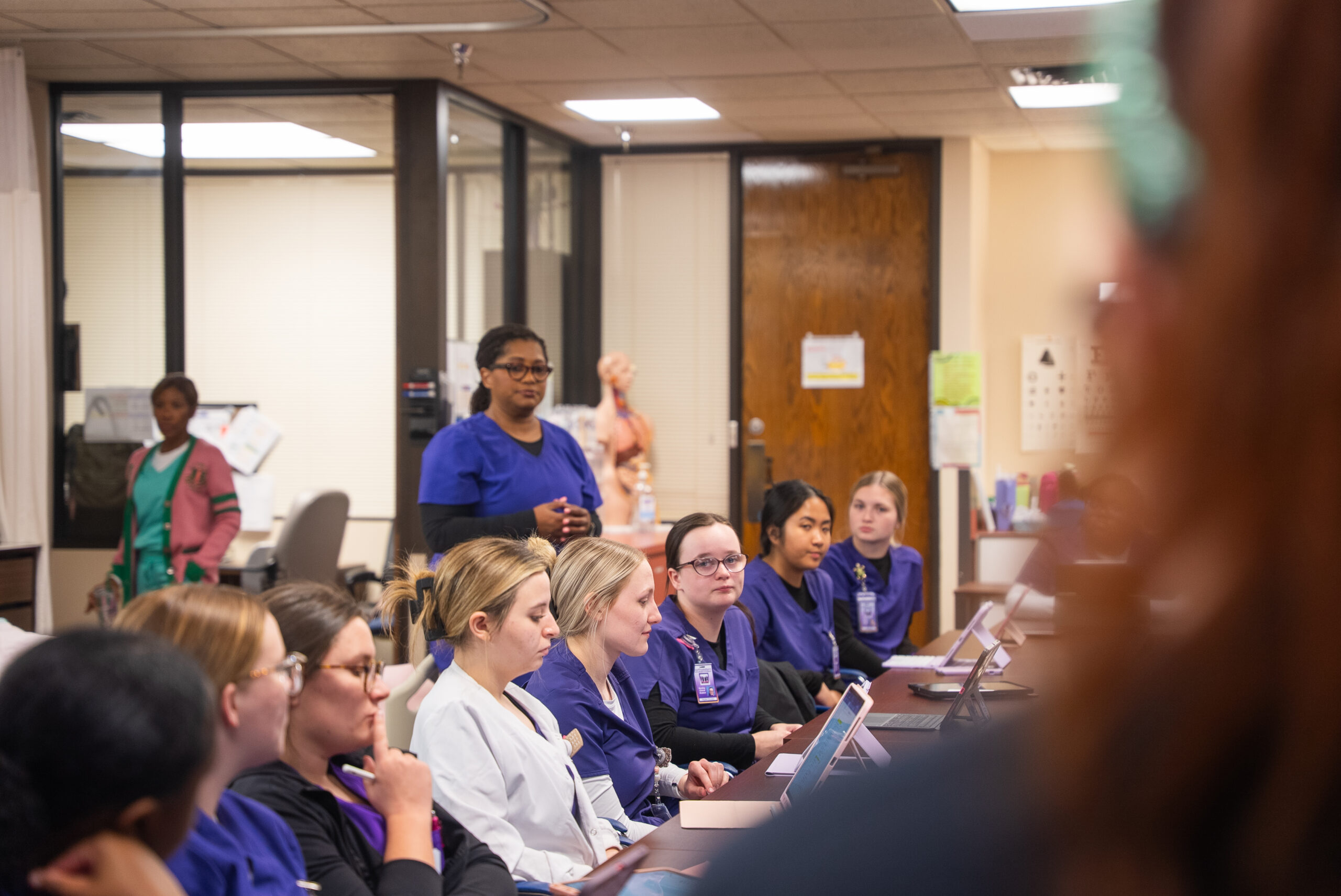 students in classroom lecture